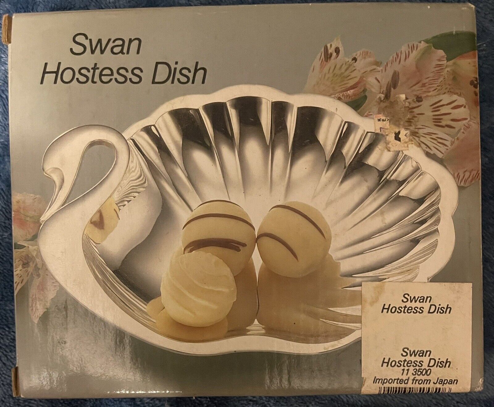 Vntg 70’s Wm A Rogers Silverplate Swan Hostess Dish No 011 3500, New, Never Open