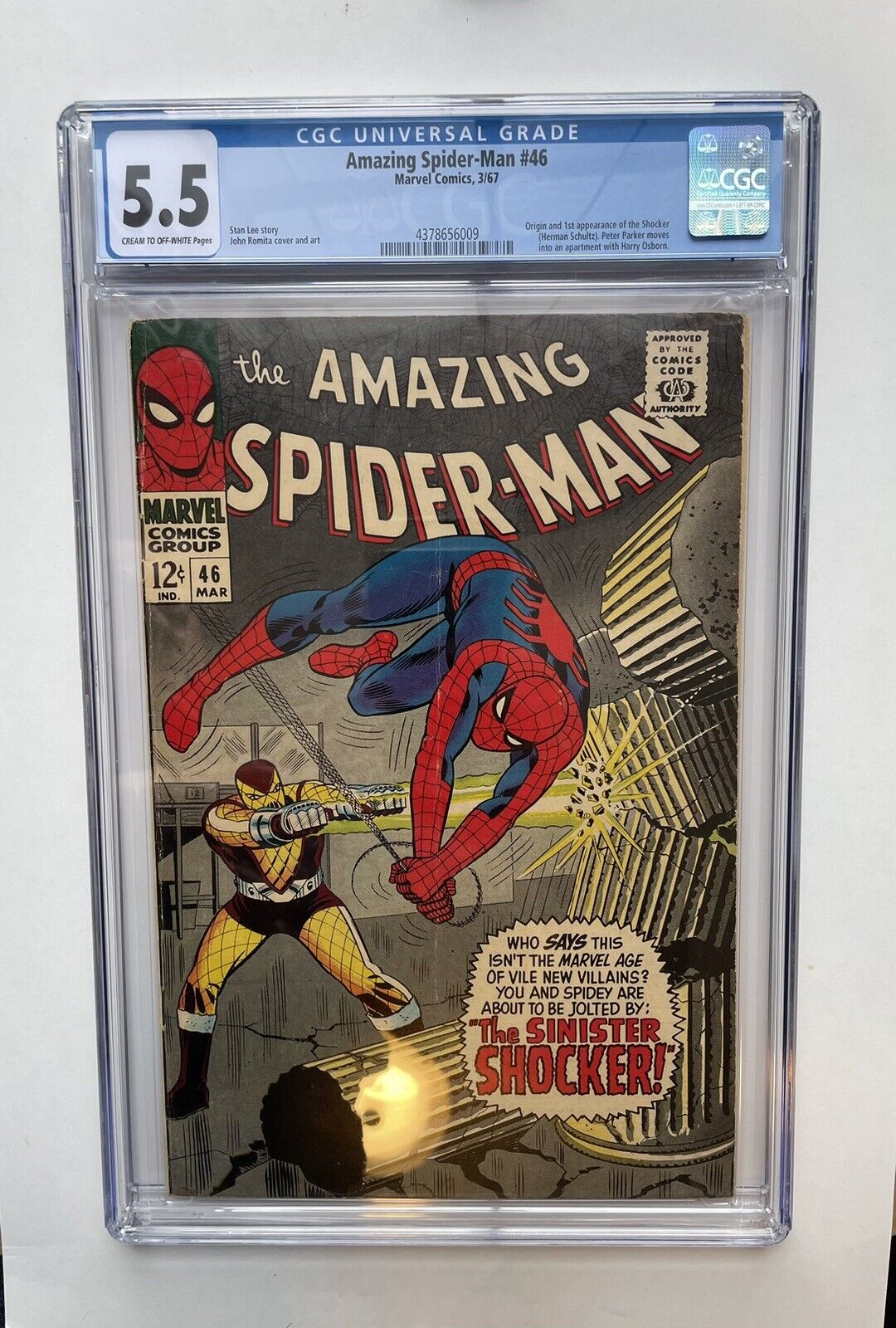 Amazing Spider-Man #46 Marvel Comics 1967 CGC 5.5 (1st app of Shocker) 🔑