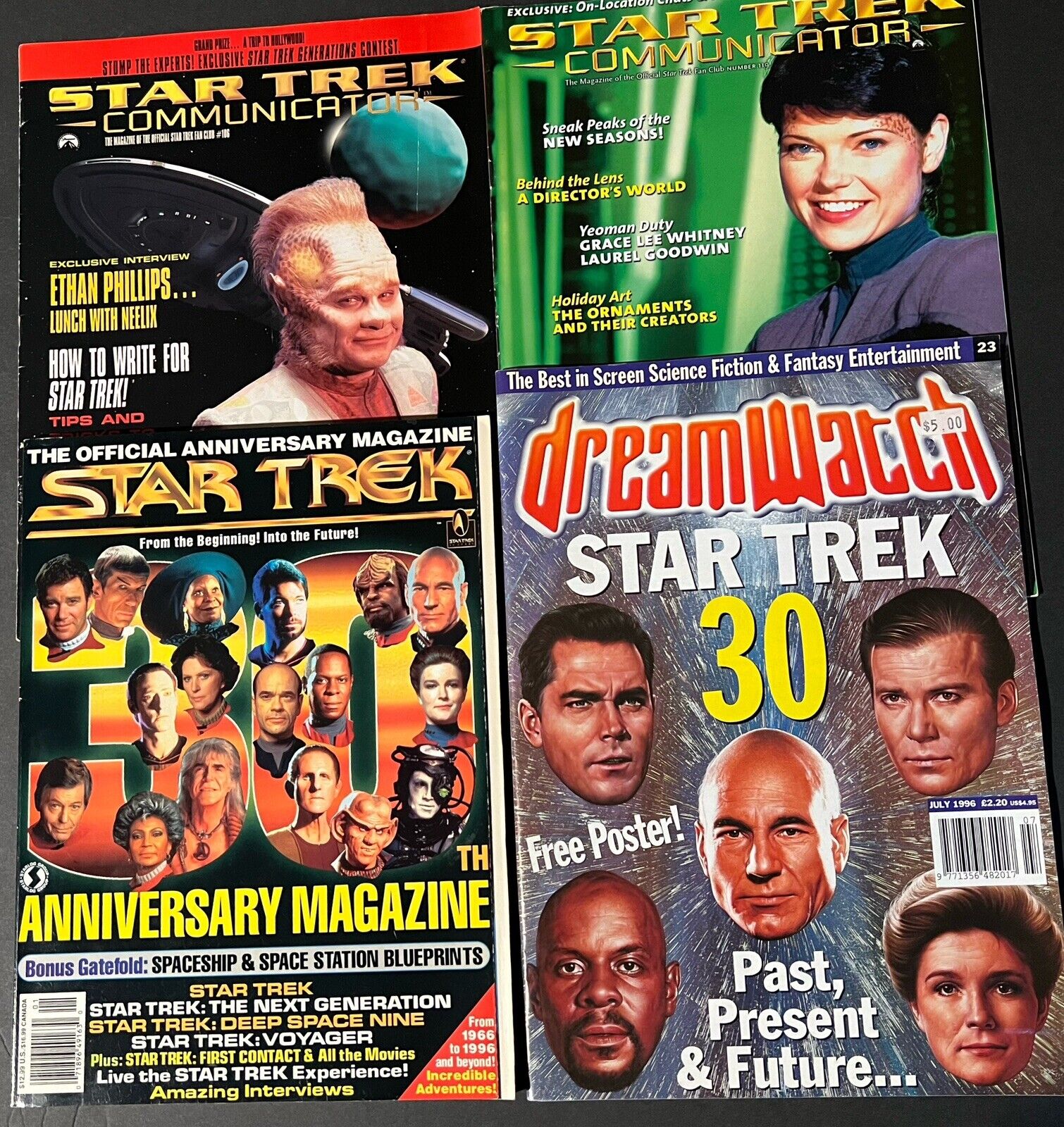 Star Trek Magazines 1996-1998 Lot Of 4