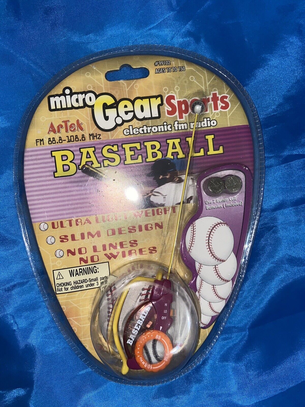 FM Radio 1999 Micro Gear Sports Baseball Electronic Ear Hook