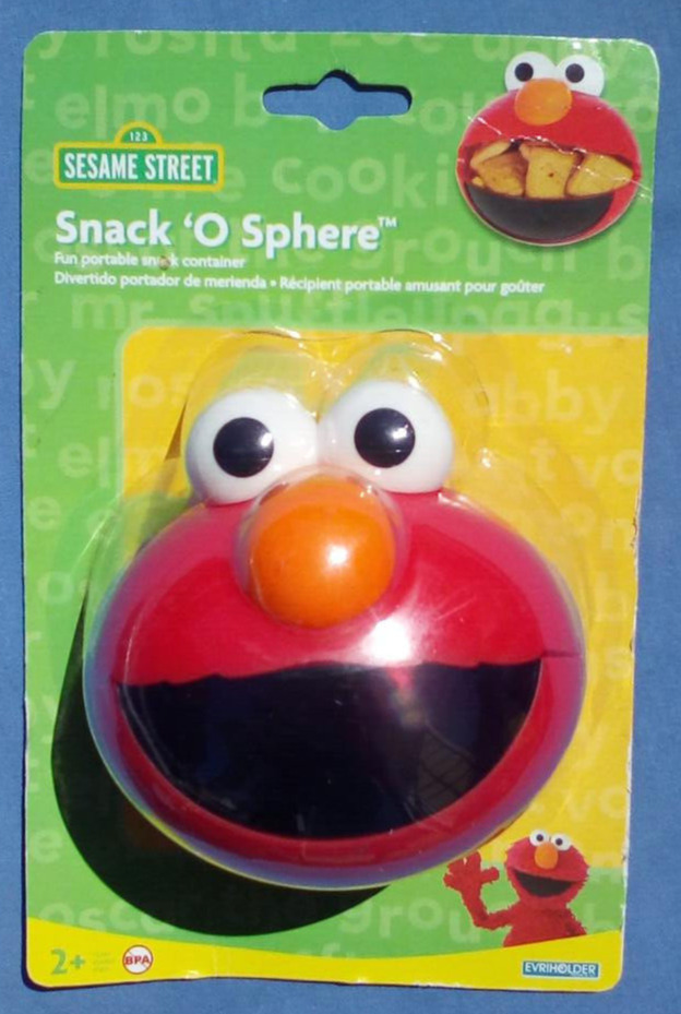 NEW SESAME STREET MUPPETS SNACK \'O SPHERE ELMO SNACK CONTAINER
