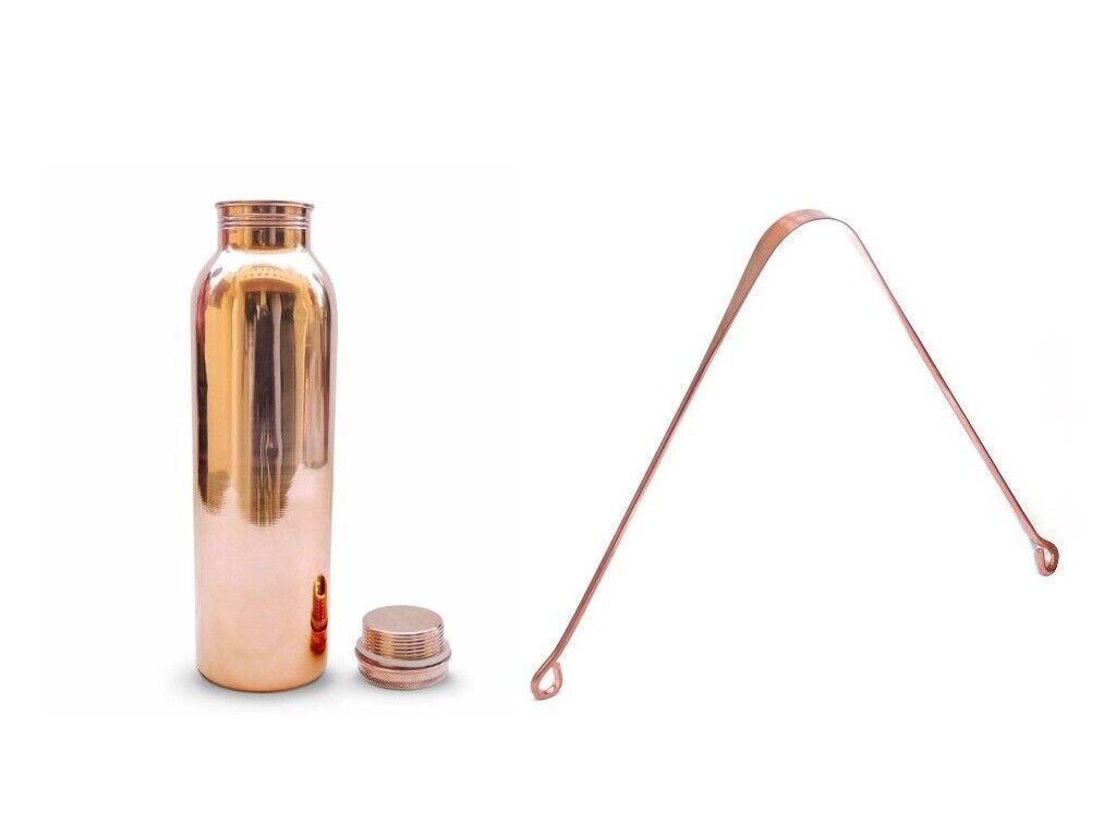 100% Pure Copper Water Bottle For Yoga Ayurveda Health Benefit 950 ml