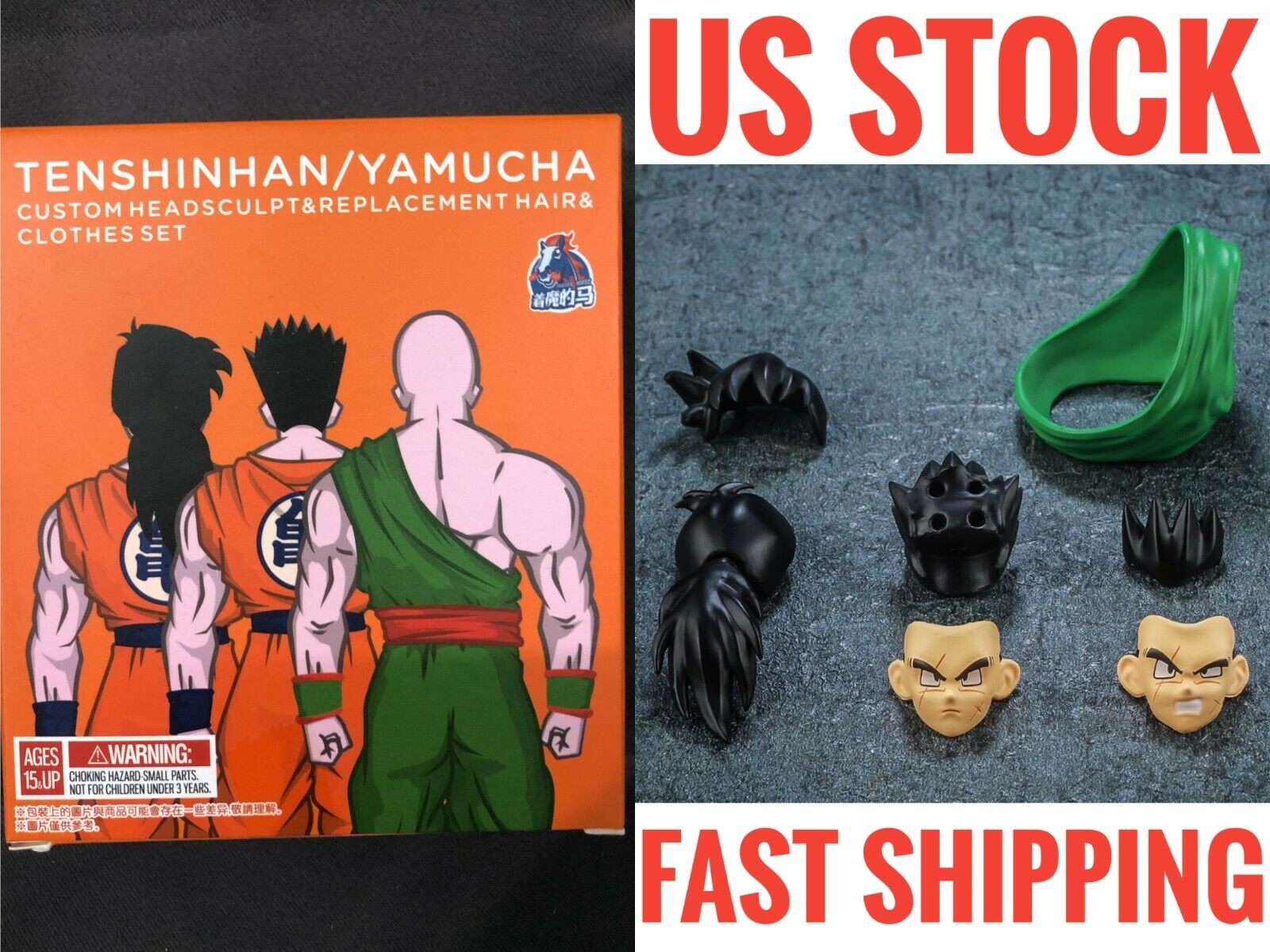 (US Stock) Demoniacal Fit Custom Tenshinhan/Yamucha Hair and Clothes Kit