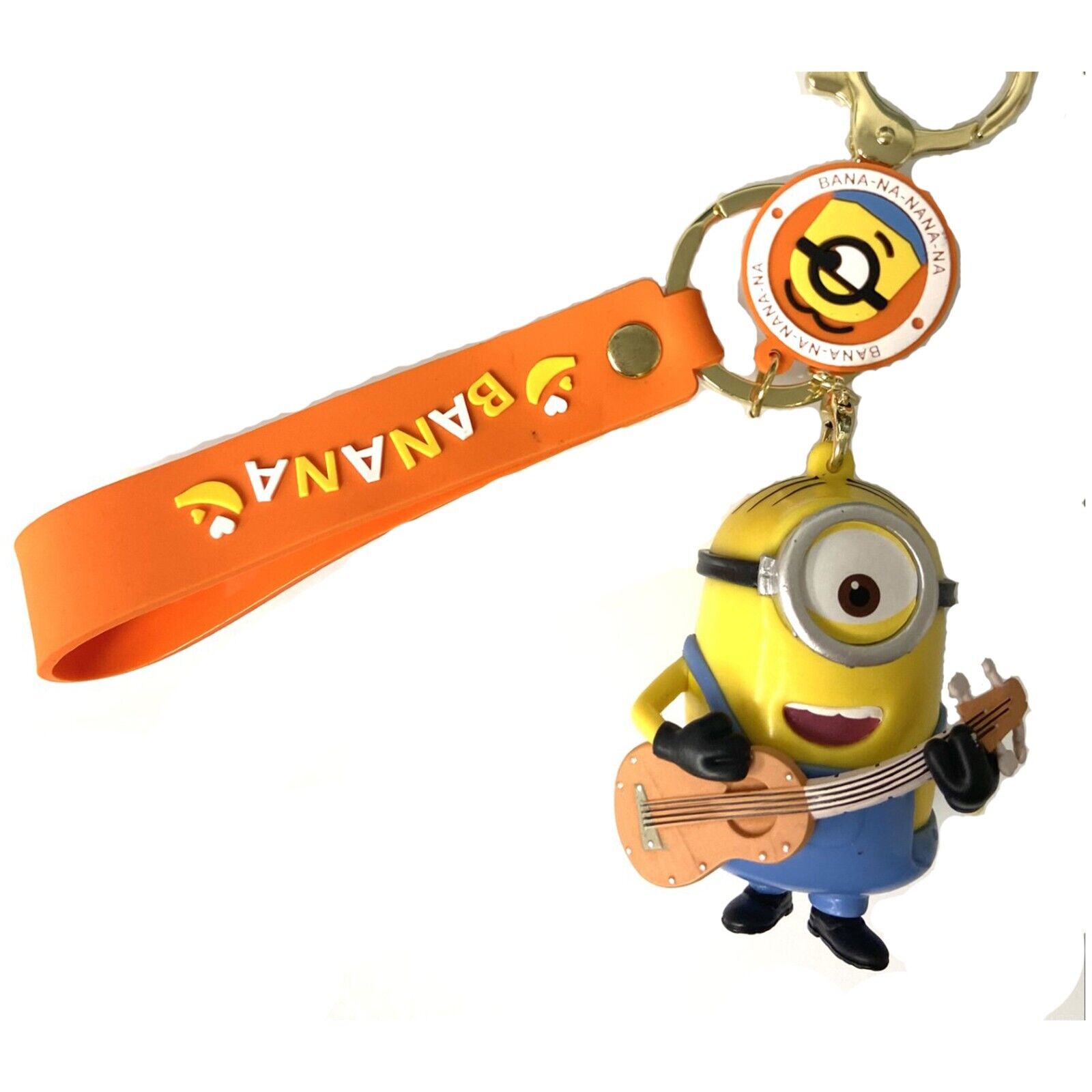 Minions Carl With Guitar Mini Figure Keychain NEW IN STOCK