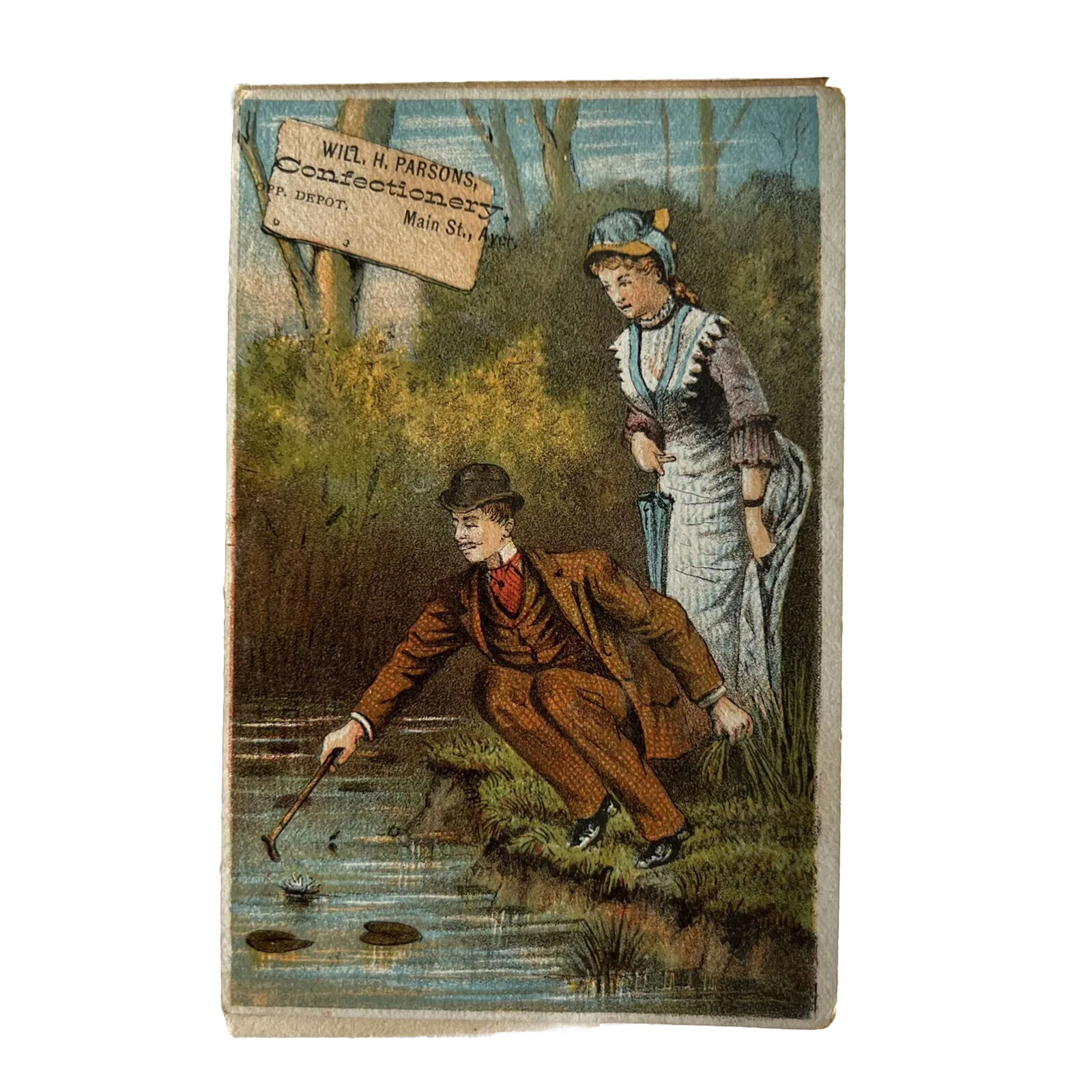 Victorian Advertising Trade Card Confectionery Ayer MA Series Frustrated Love
