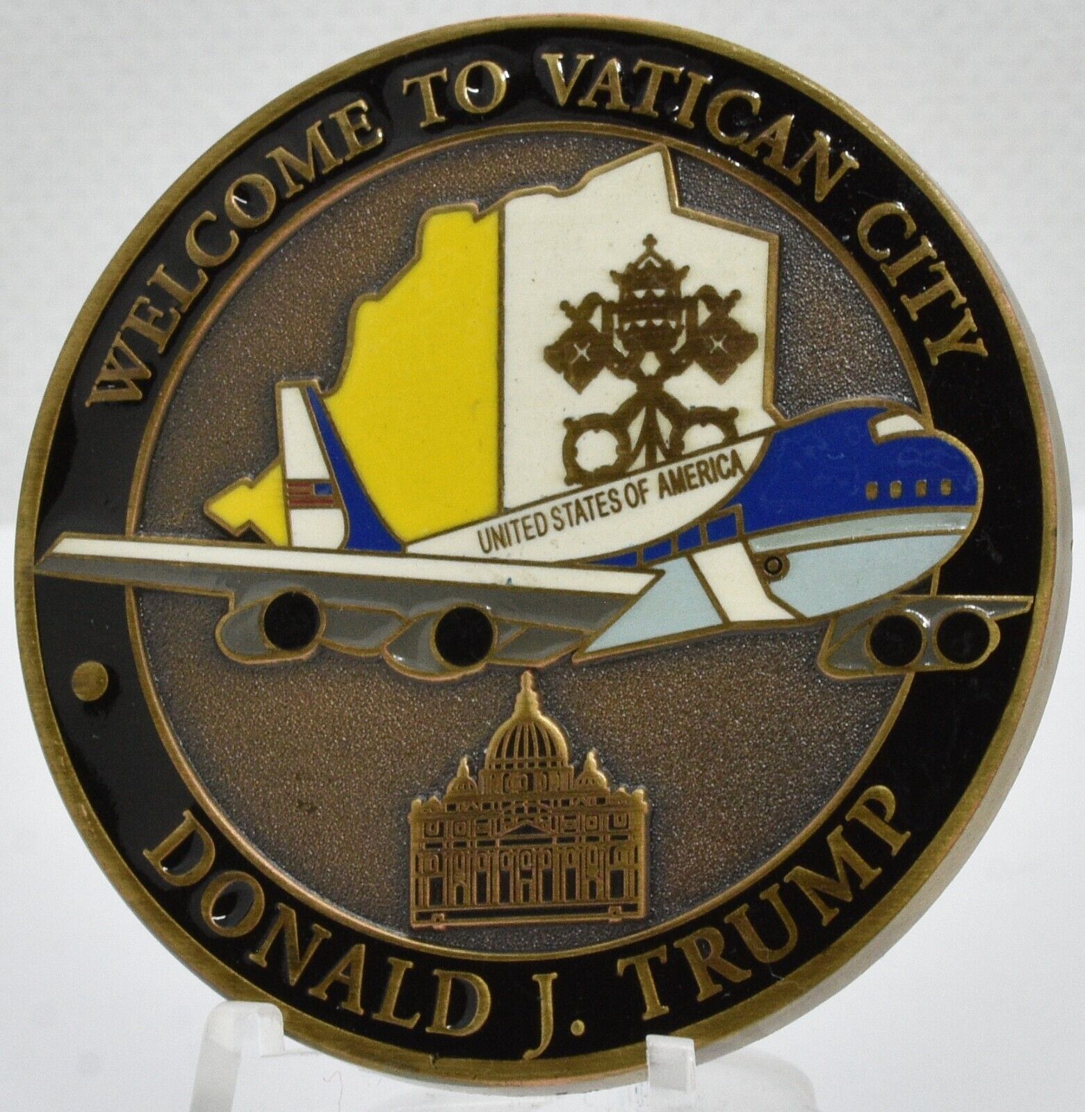 Vatican City DONALD TRUMP Air Force One Challenge Coin