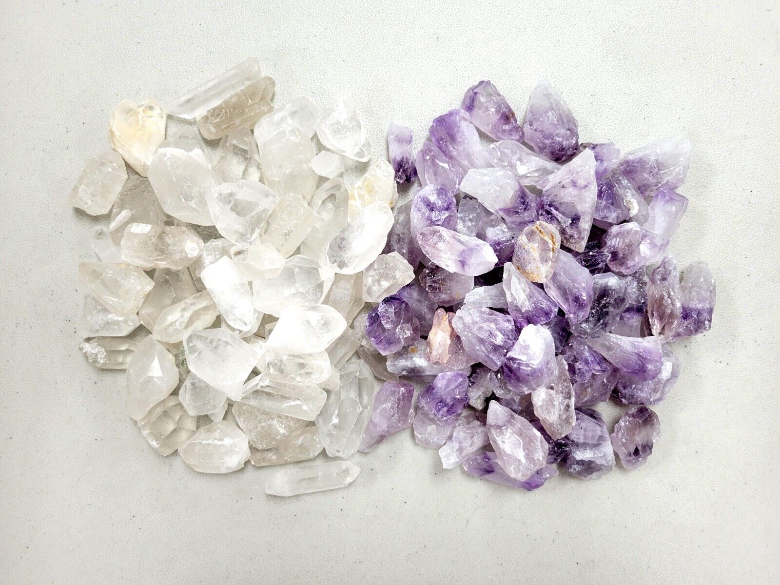Amethyst & Quartz Crystal Points Combo Bulk Wholesale for Wire Wrapping Healing