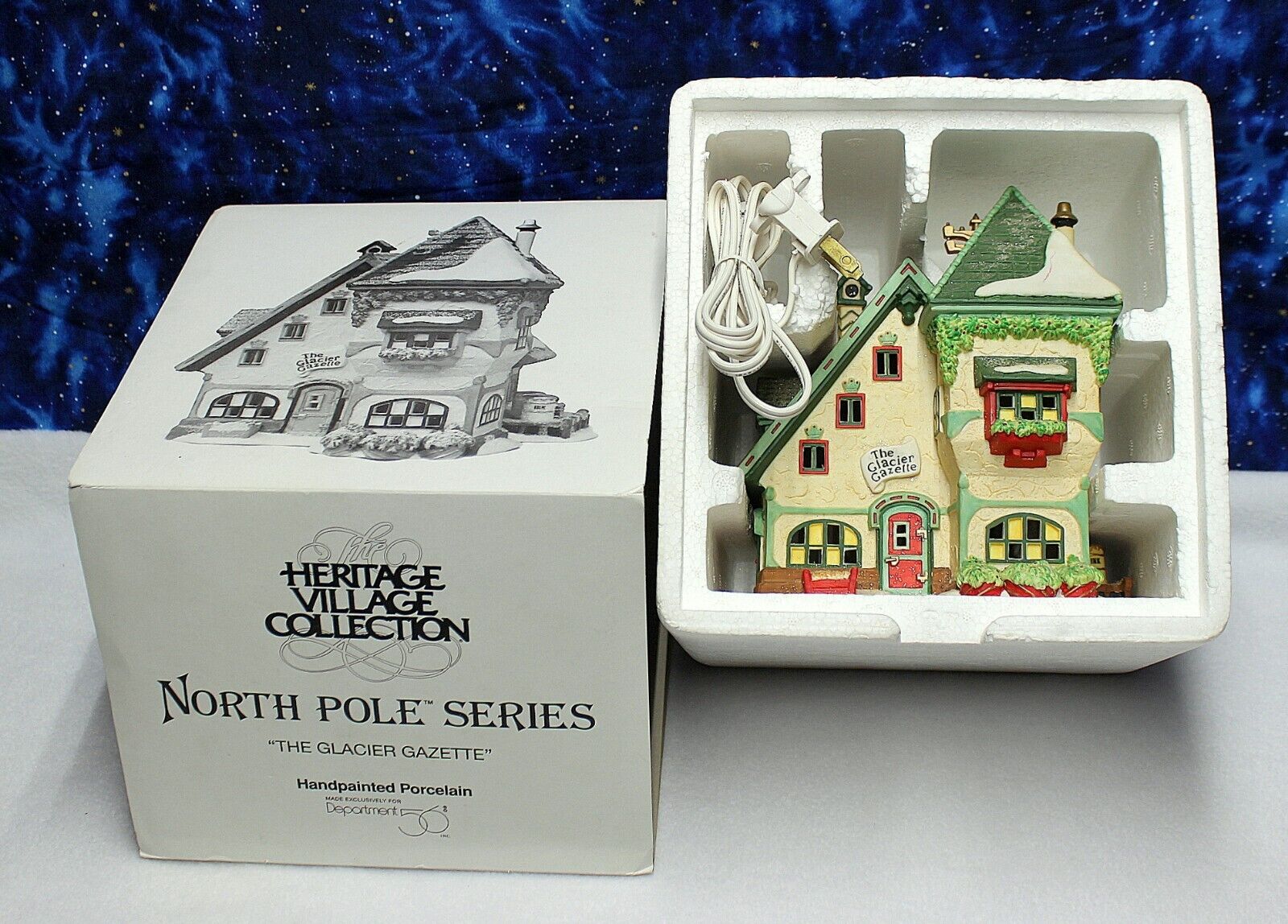 DEPT. 56, Heritage Village, North Pole Series, The Glacier Gazette. #56394 W/Box