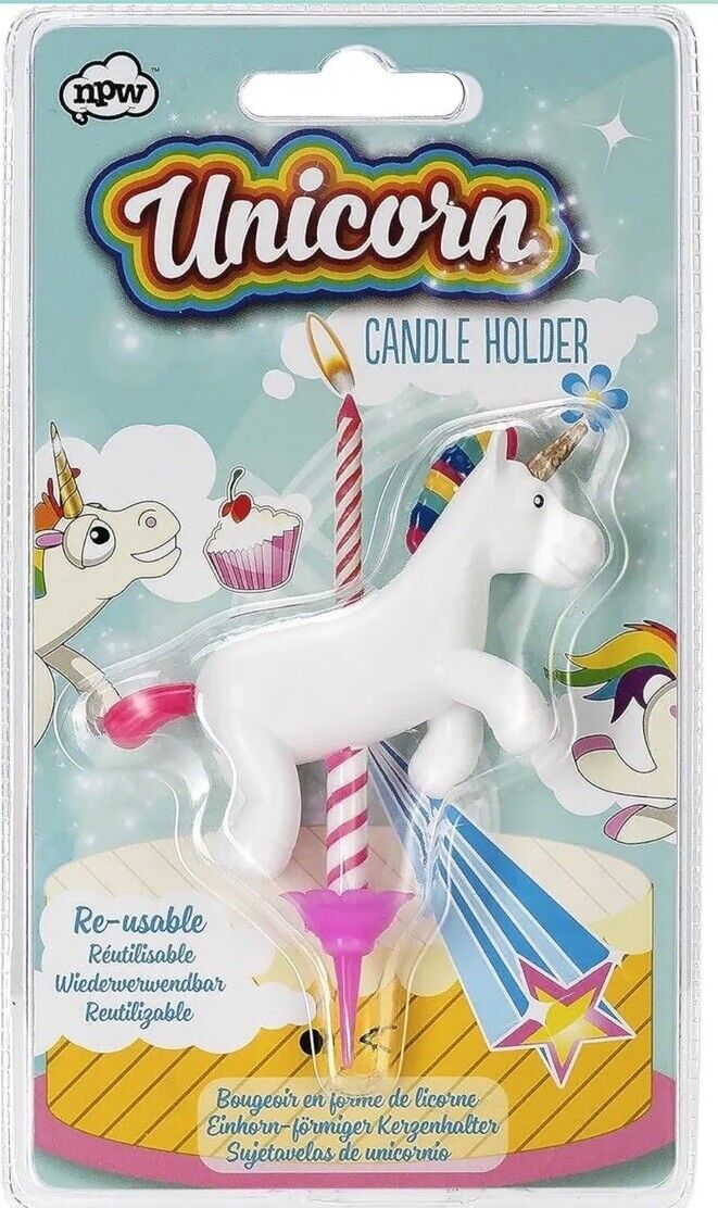 NPW-USA Novelty Unicorn Birthday Candle Holder
