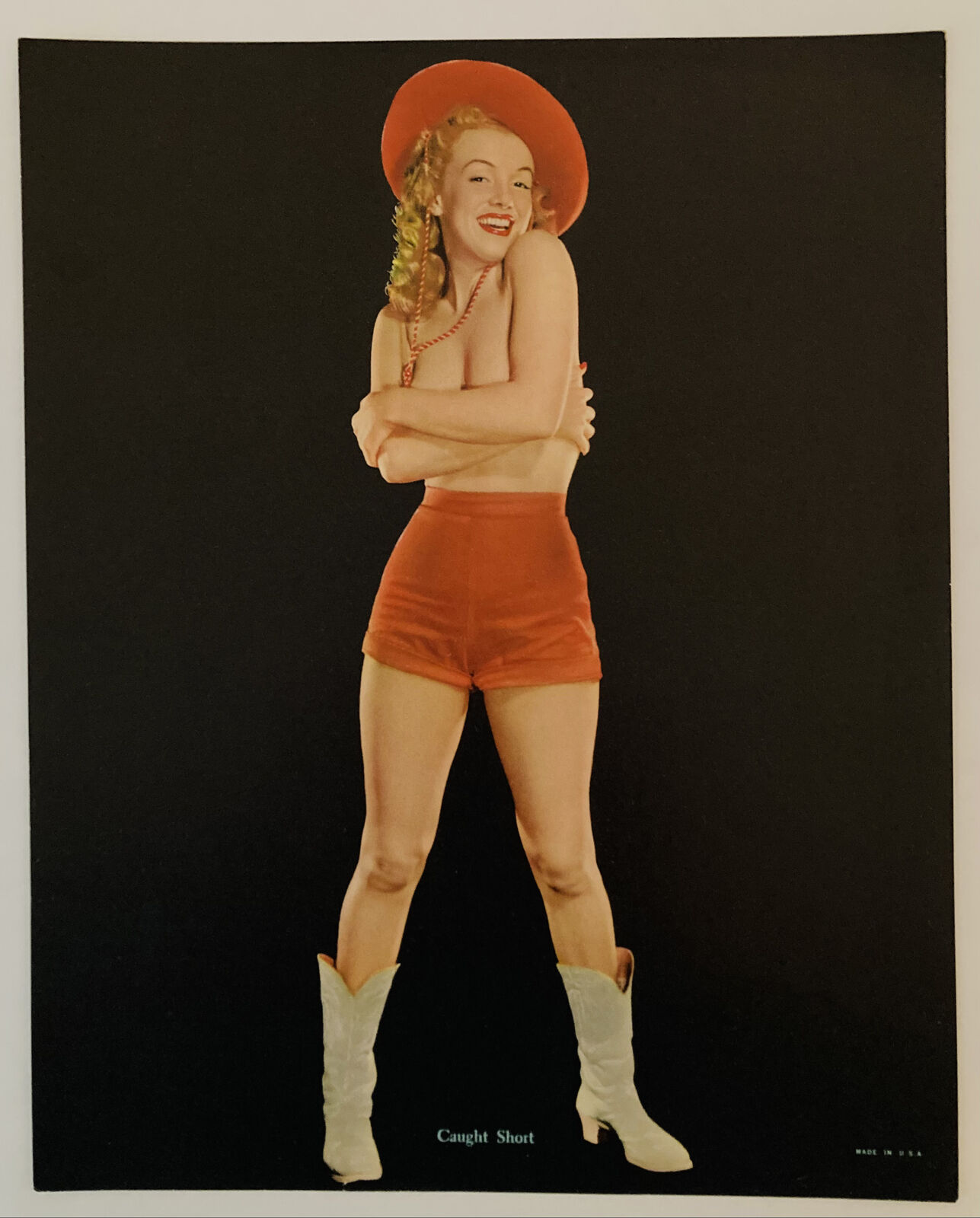 Marilyn Monroe 1954 Vintage Pinup Litho Willinger Caught Short Press Photo