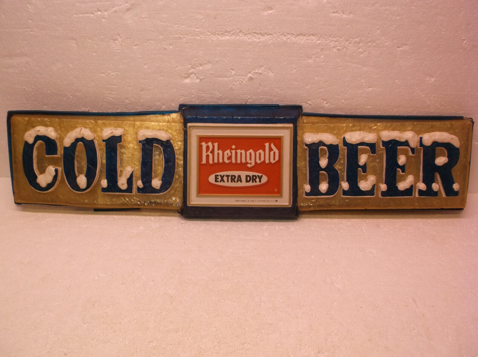 Vintage Rheingold Beer Sign 33 x 10 inches
