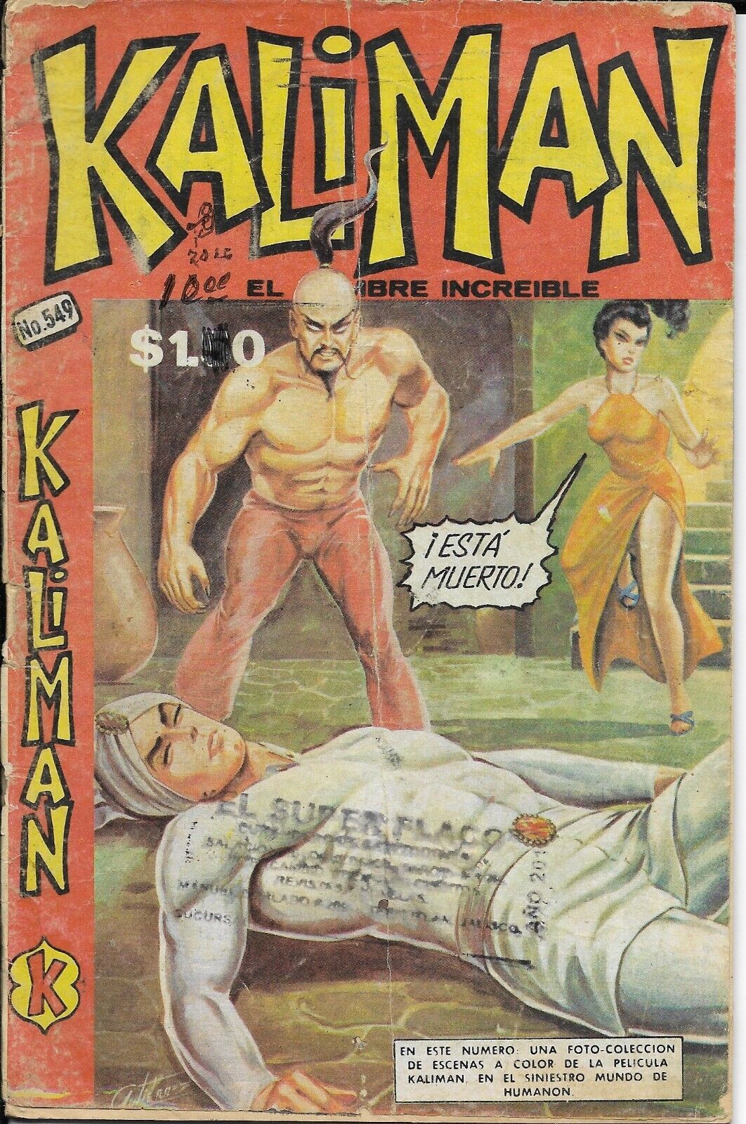 Kaliman El Hombre Increible #549 - Junio 4, 1976 - Mexico