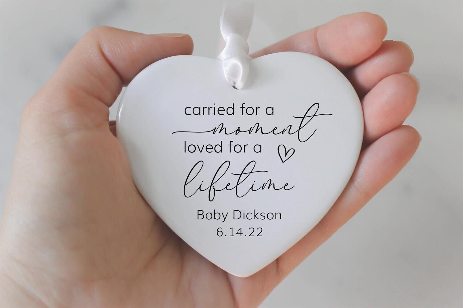 Personalized Miscarriage Ornament, Infant Loss, Baby Memorial, Sympathy ornament