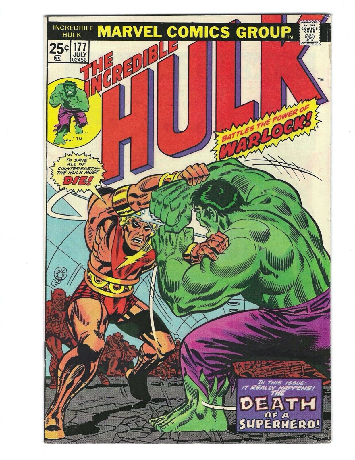 Incredible Hulk #177 1974 NM or better Beauty CGC? Warlock Combine Ship