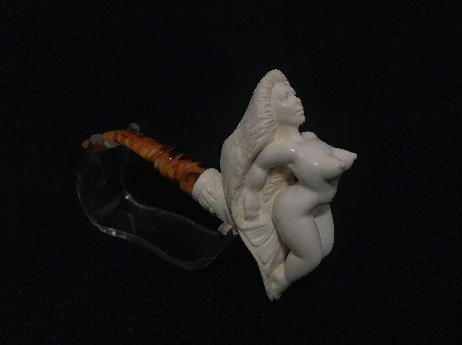 BEST QUALITY NUDE LADY MEERSCHAUM PİPE HANDCARVED TOBACCO BY M.DÜLGER +WITH CASE