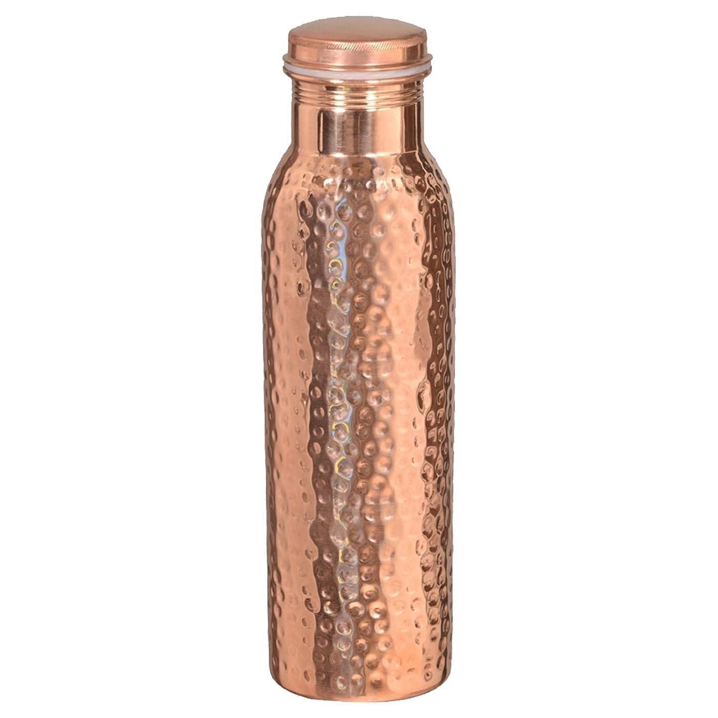 Hammered Pure Copper Water Bottle 950 ml (32oz) Pure Copper Flask Health Benefit