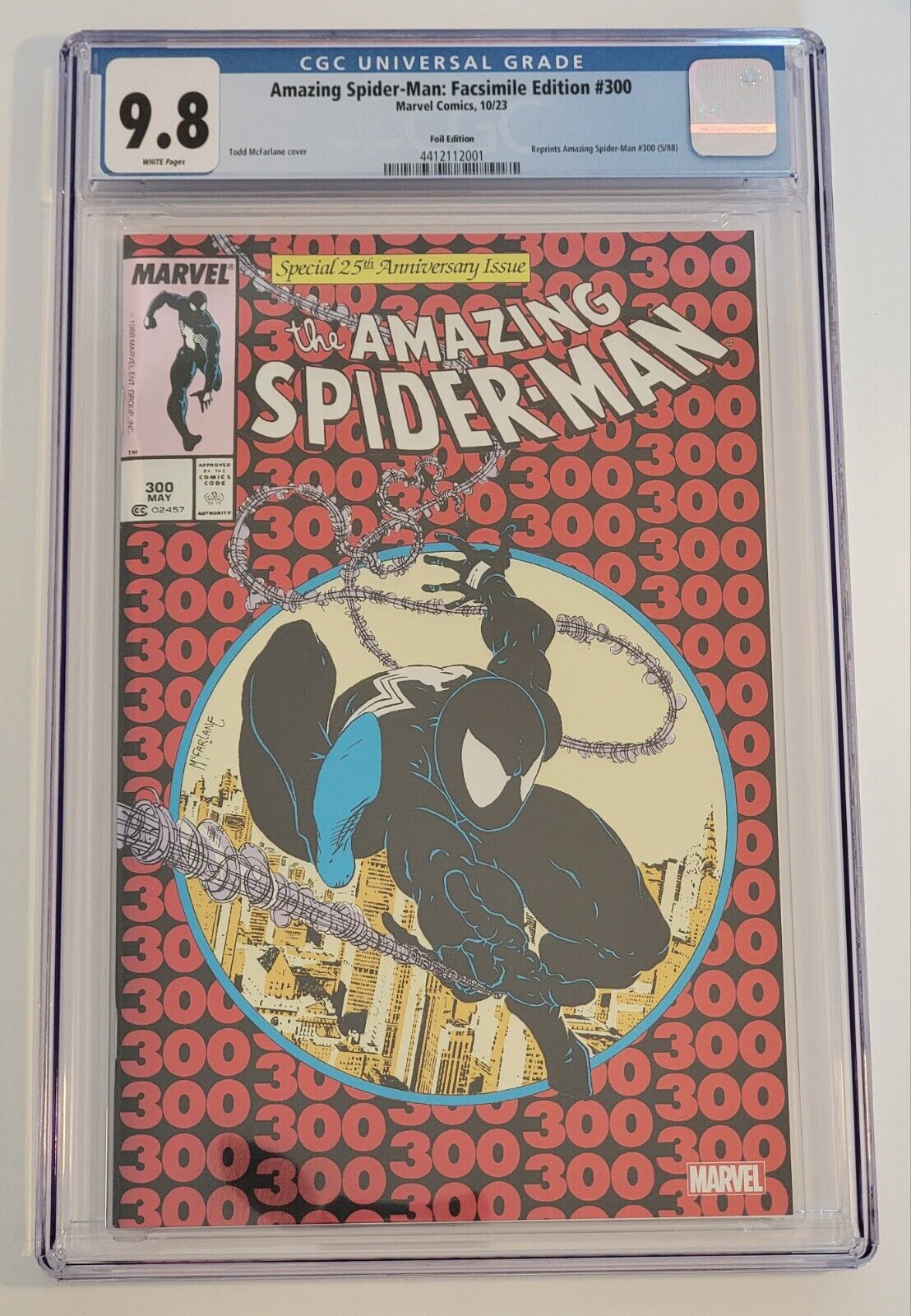 Amazing Spider-Man #300 CGC 9.8 1st App. Venom 1988 Todd McFarlane FOIL REPRINT 