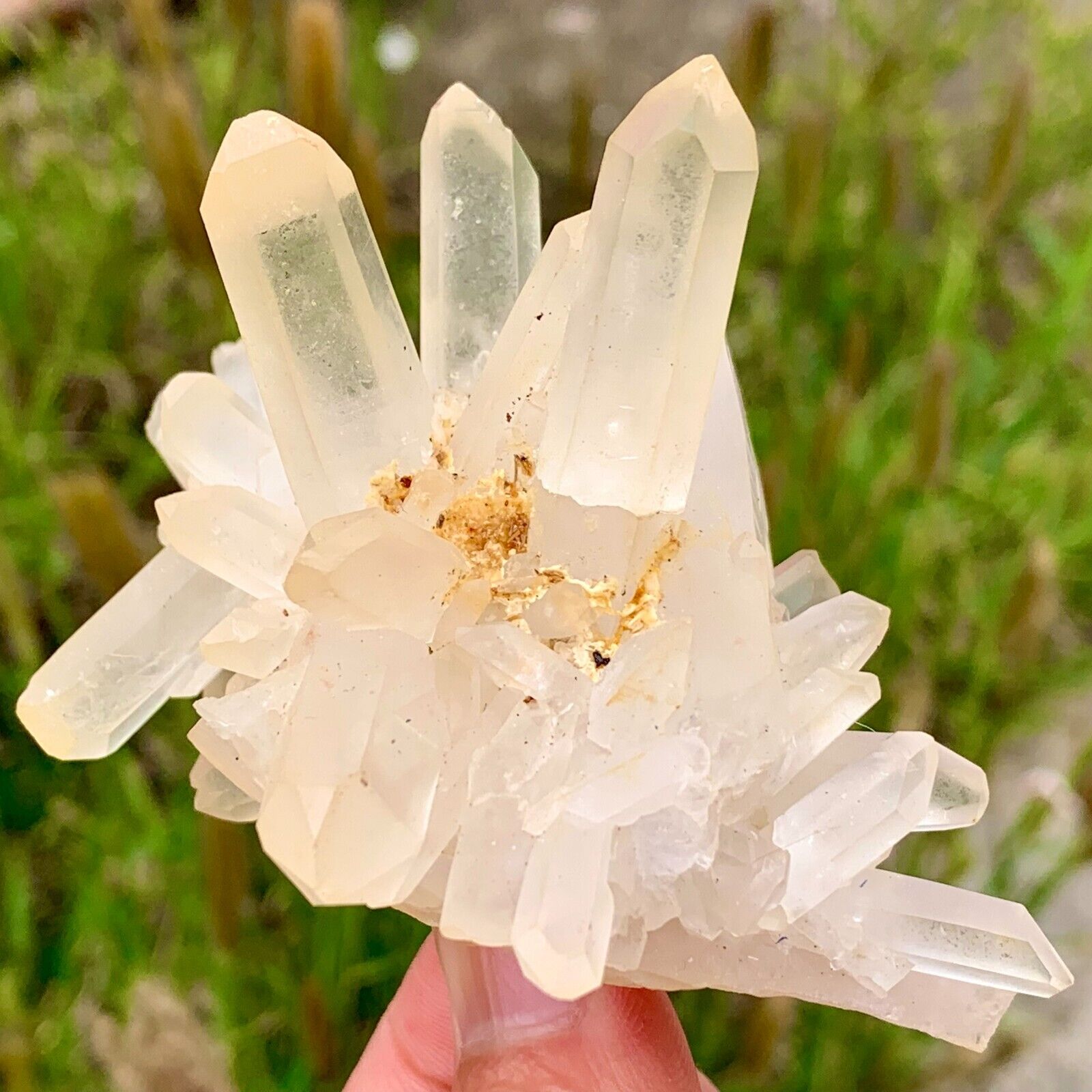 100g A+++Large Natural white Crystal Himalayan quartz cluster /mineralsls