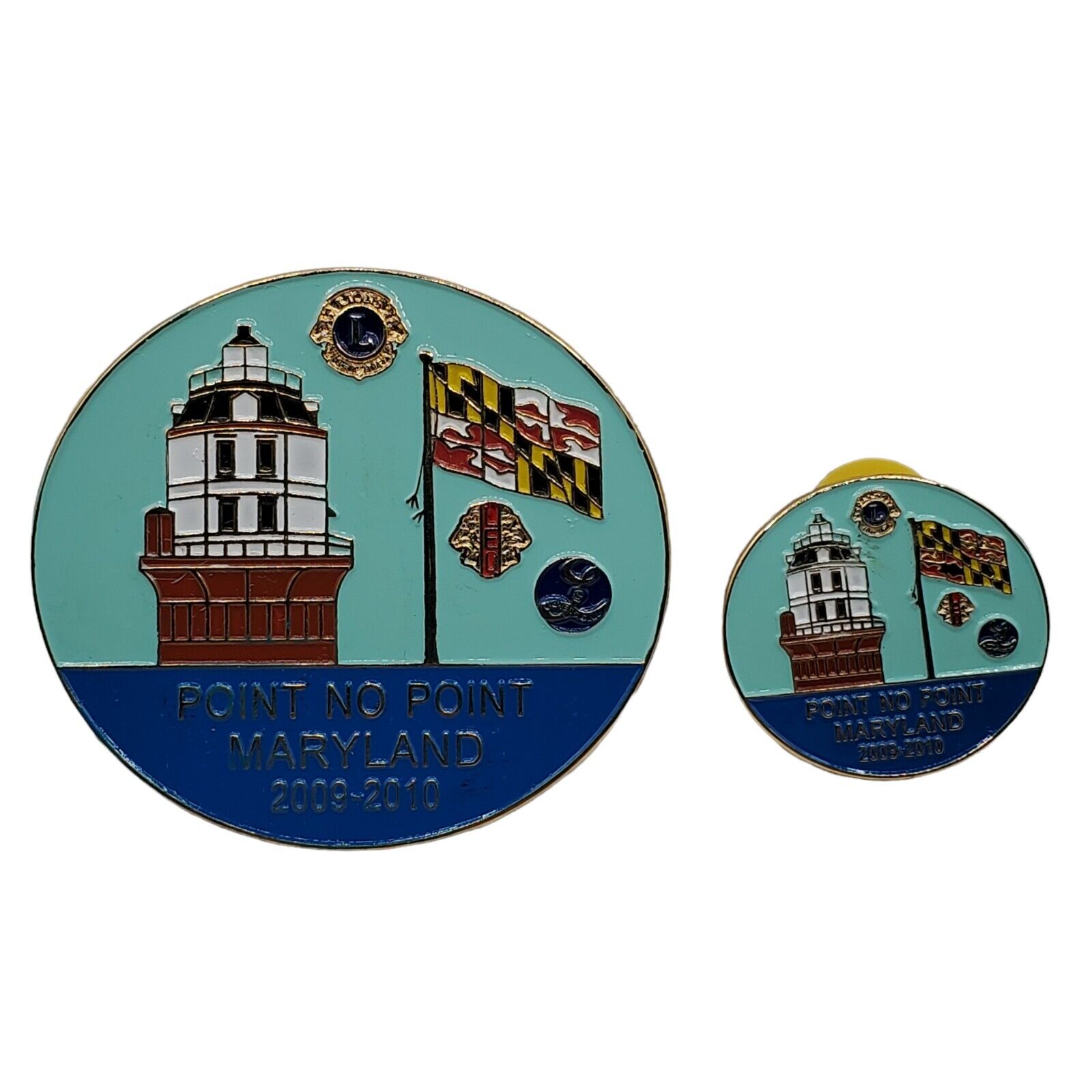 Lions Club Pin Maryland 2010 MD A B C W with Mini  Point No Point Set LITPC