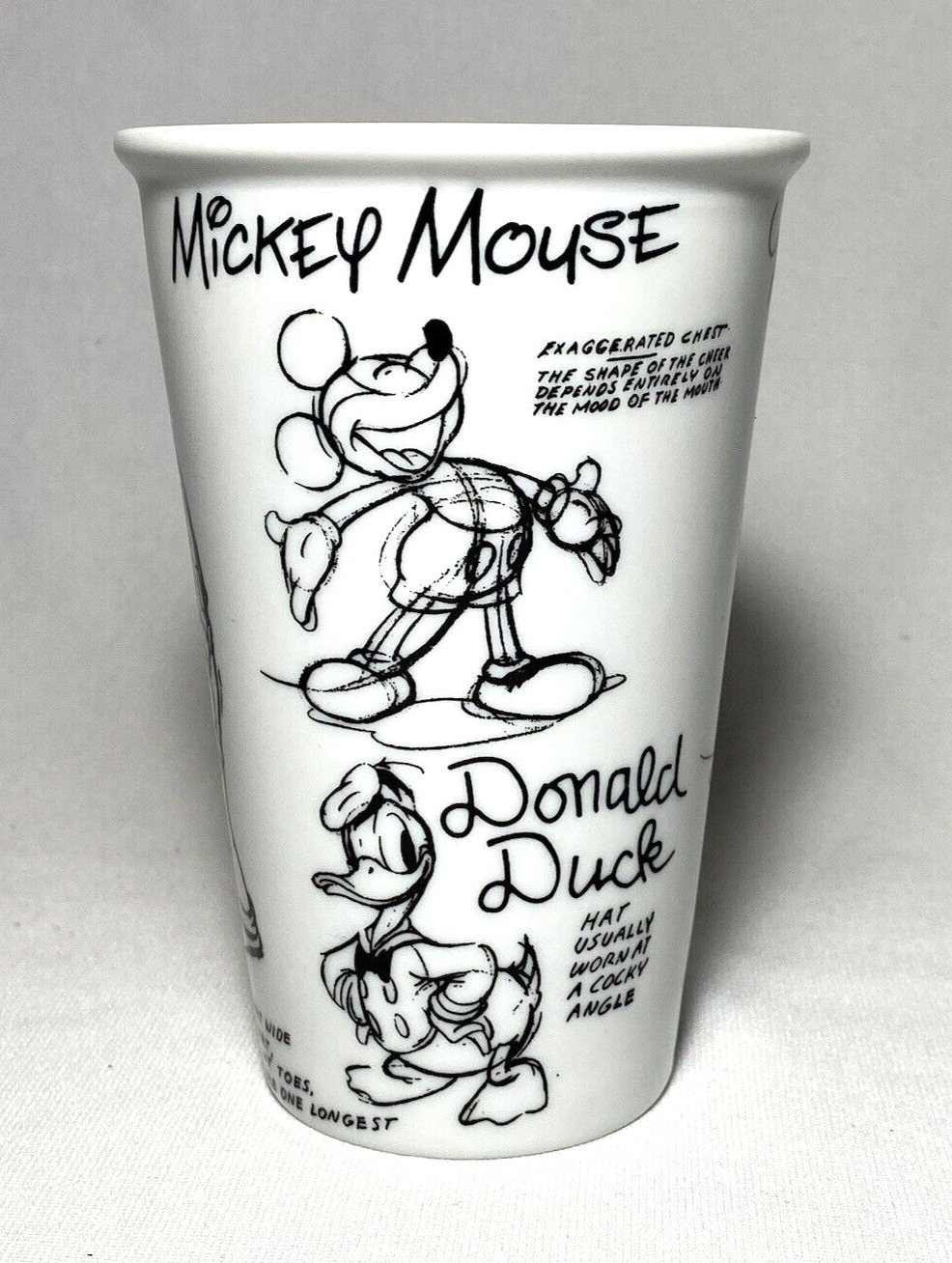 JERRY LEIGH ~ Disney Sketchbook w/MICKY MOUSE & FRIENDS 8Oz. COFFEE/TEA TUMBLER