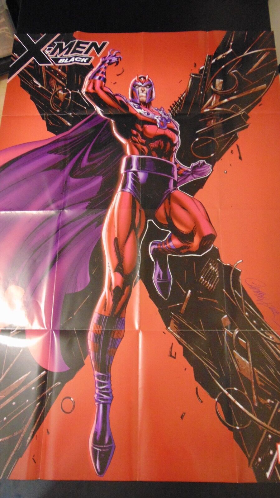 X Men Black MAGNETO 24x36 CLASSIC J Scott Campbell FOLDED Promo Poster