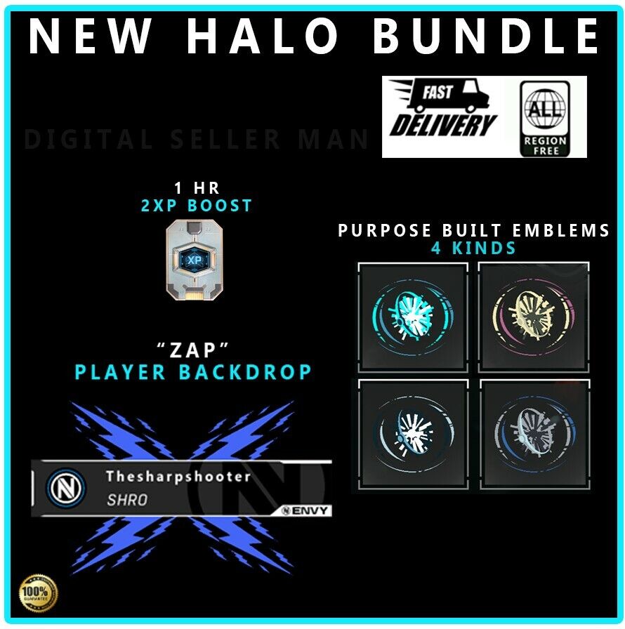 🔥NEW Halo Infinite Bundle  - Emblems + Backdrop + 2 XP | GLOBAL & FAST 🌎