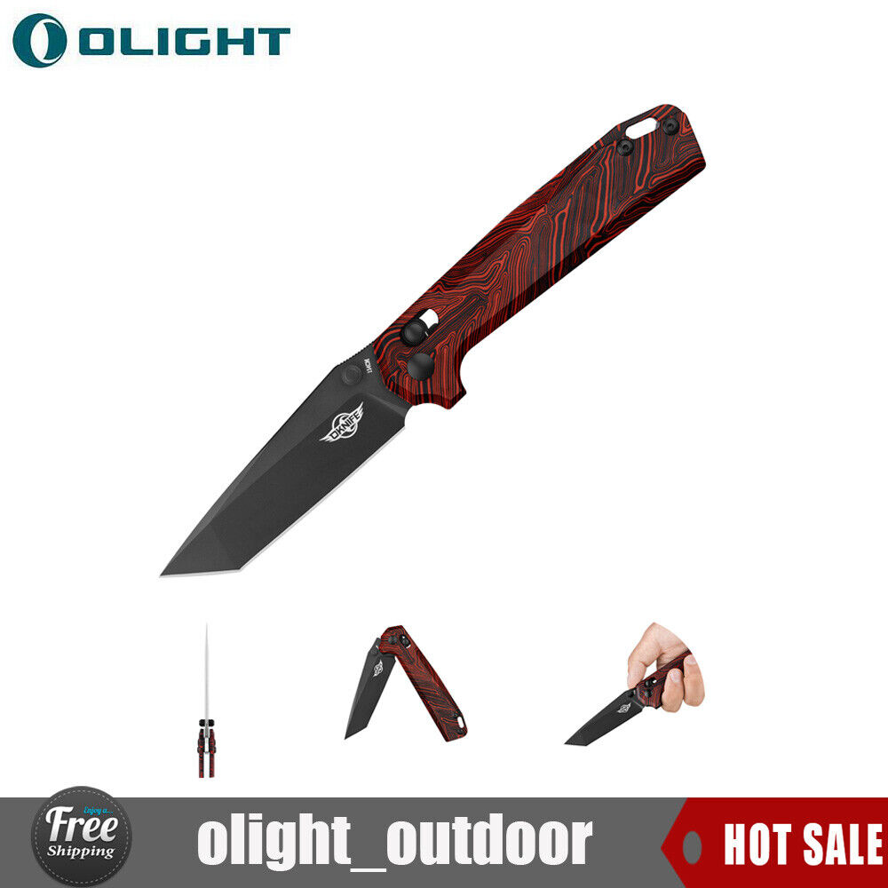 OKNIFE Rubato Pocket Knife, Tanto Style Folding Knife with 154CM Stainless Blade