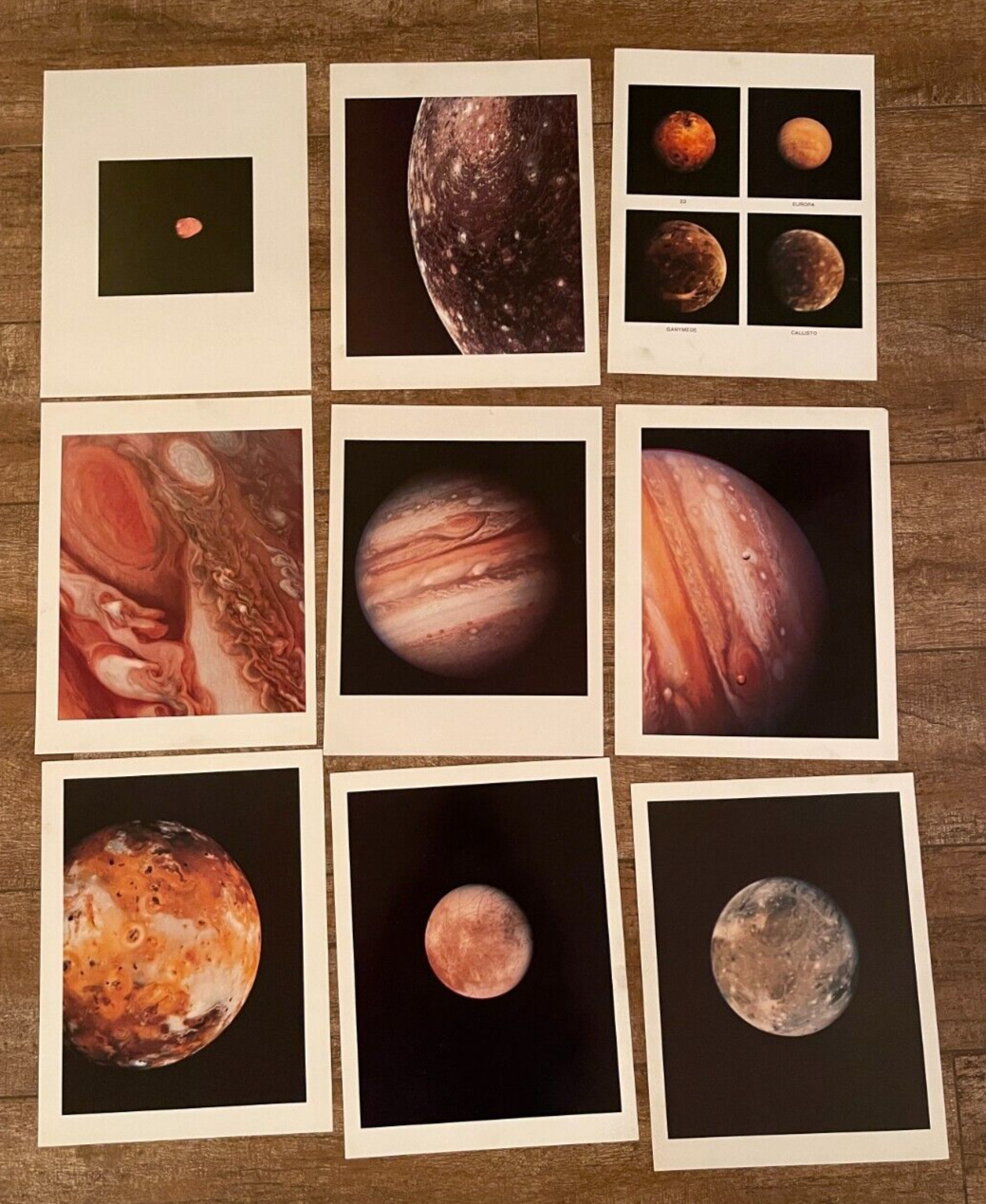 Callisto Moon Solar System Outer Space NASA 8 x 10 Photo Pictures lot Vintage 9