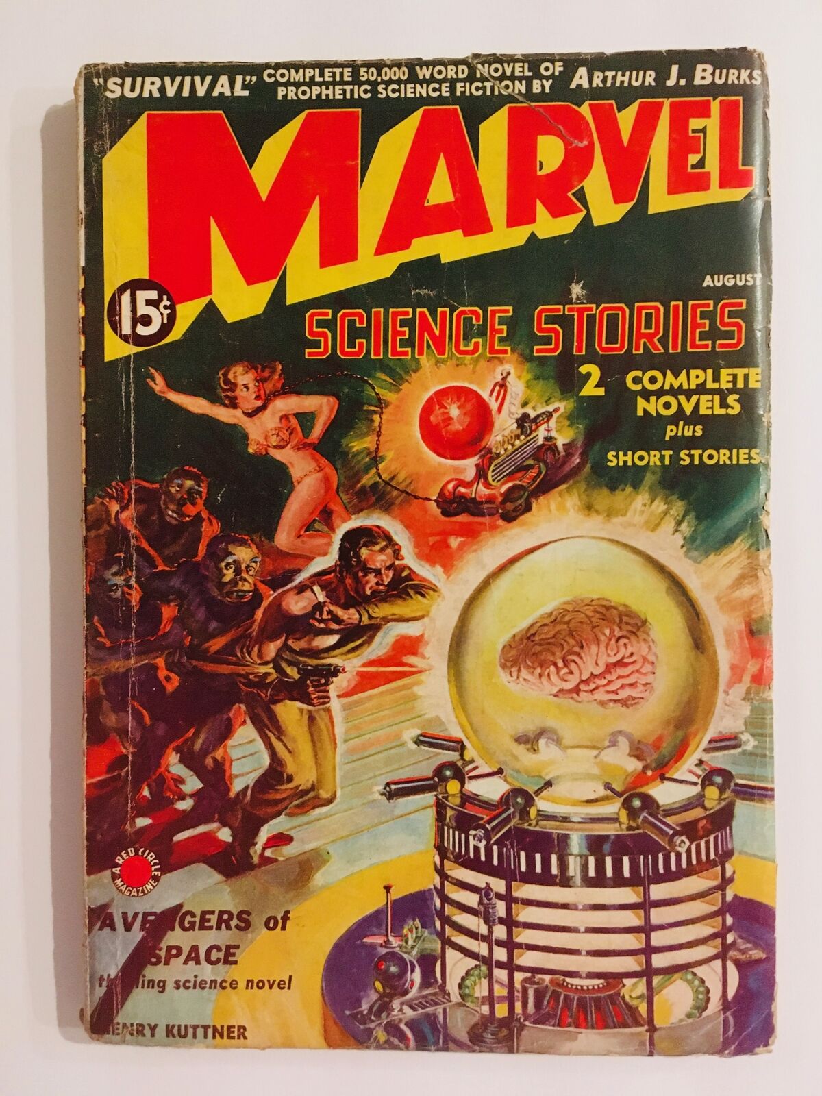 Marvel Science Stories #1 1938 1st Marvel Red Circle Timely Comics Avengers VG