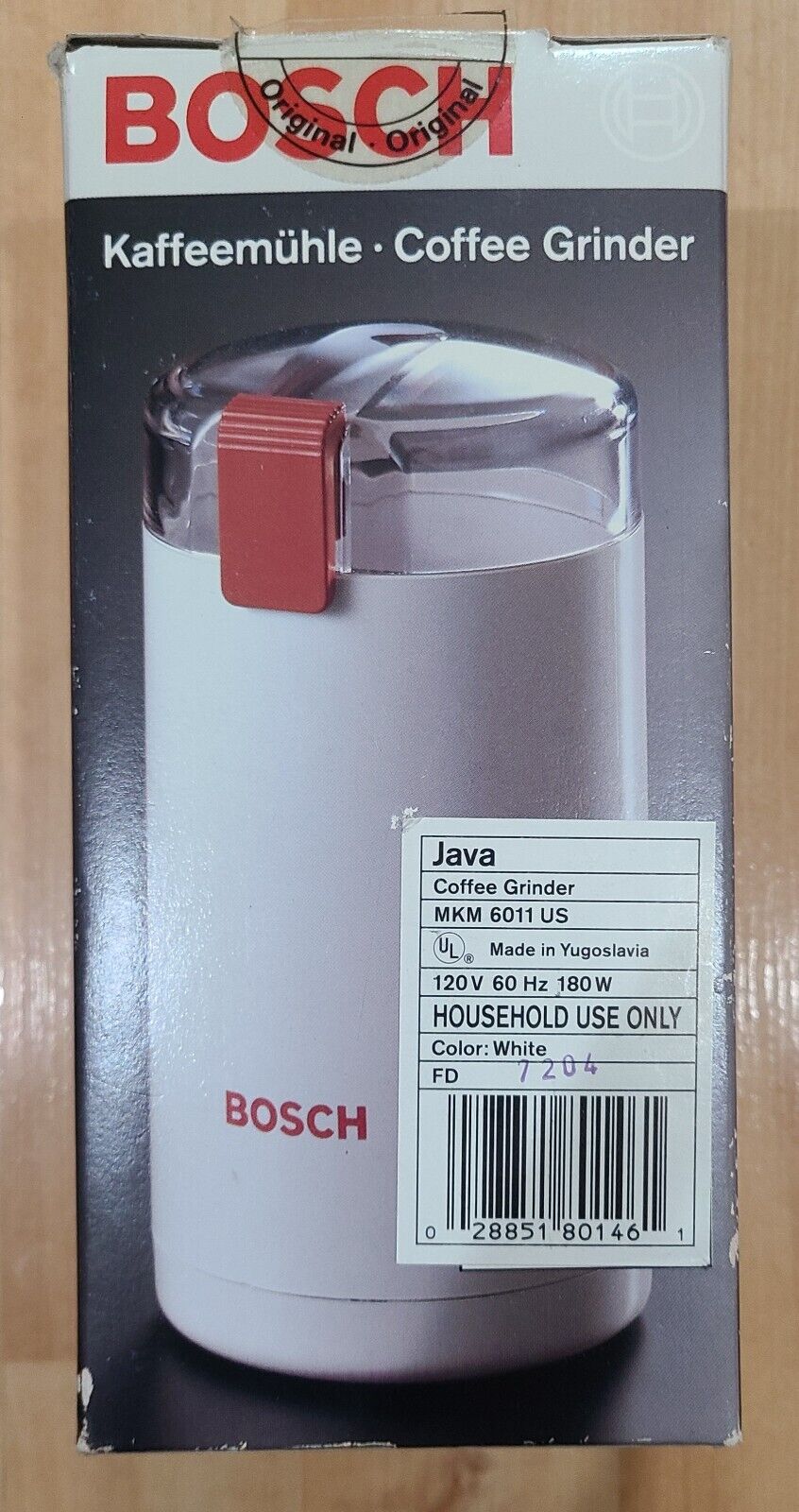 Vintage Bosch Coffee Mill - White - New Open BOX 