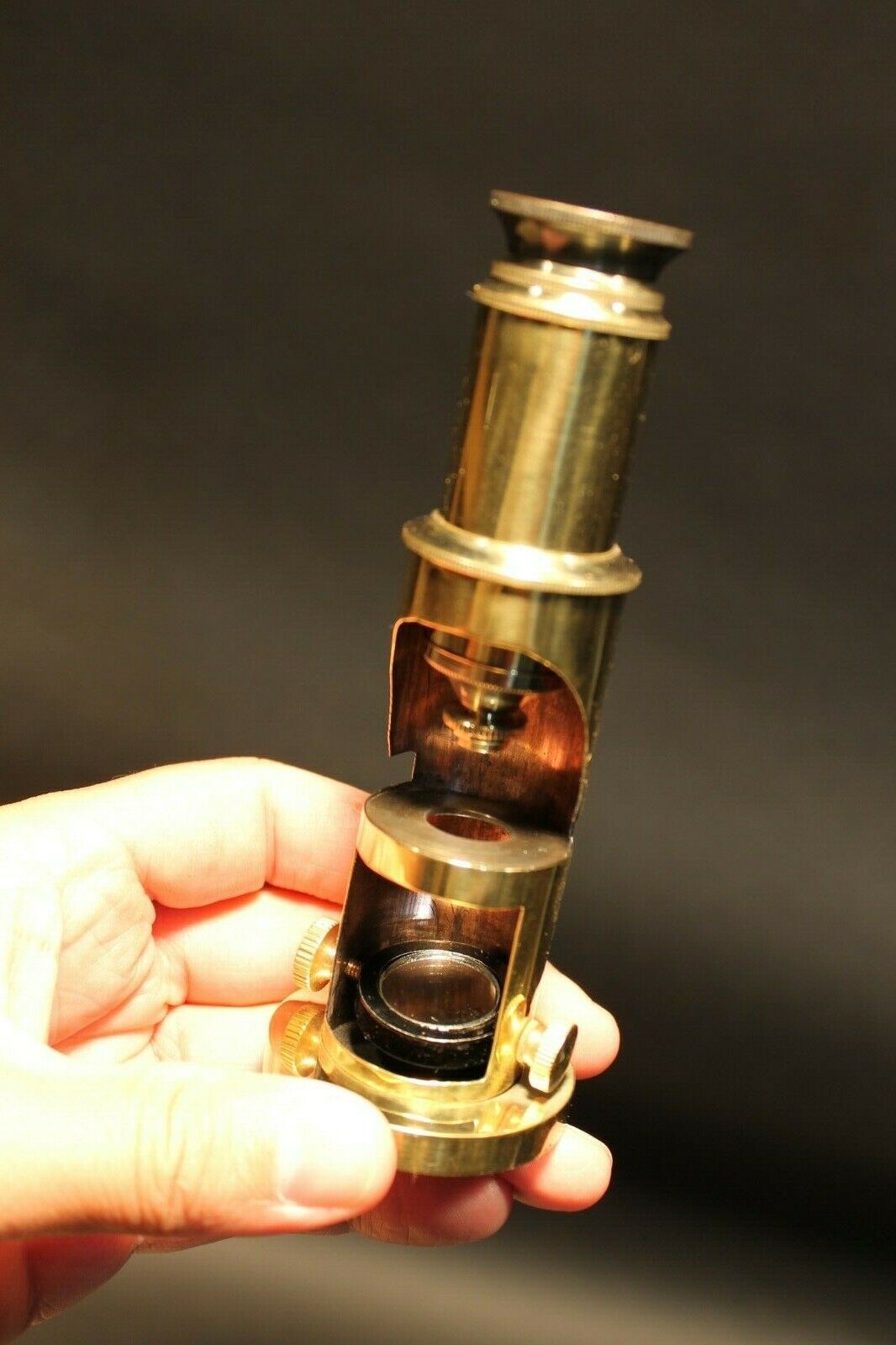 Brass Portable Microscope Antique Vintage Style 