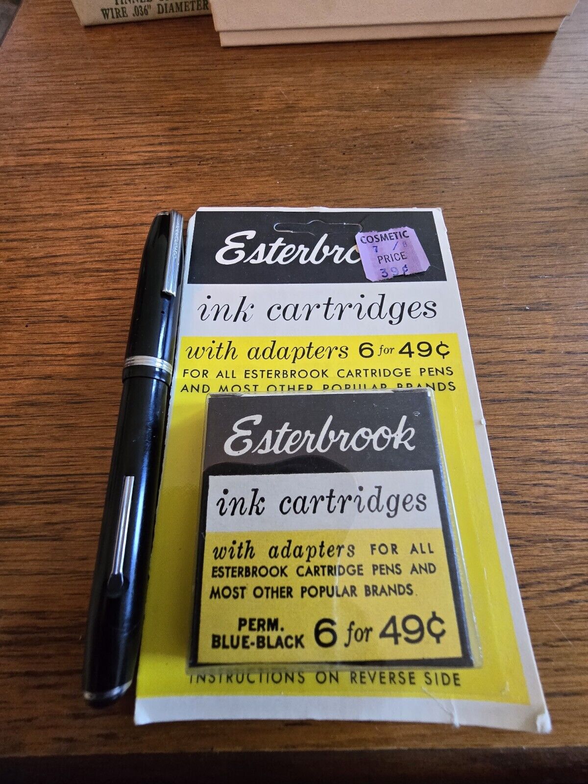 Vintage Esterbrook  Fountain Pen, Black, 2556 With Cartridges [Unused]