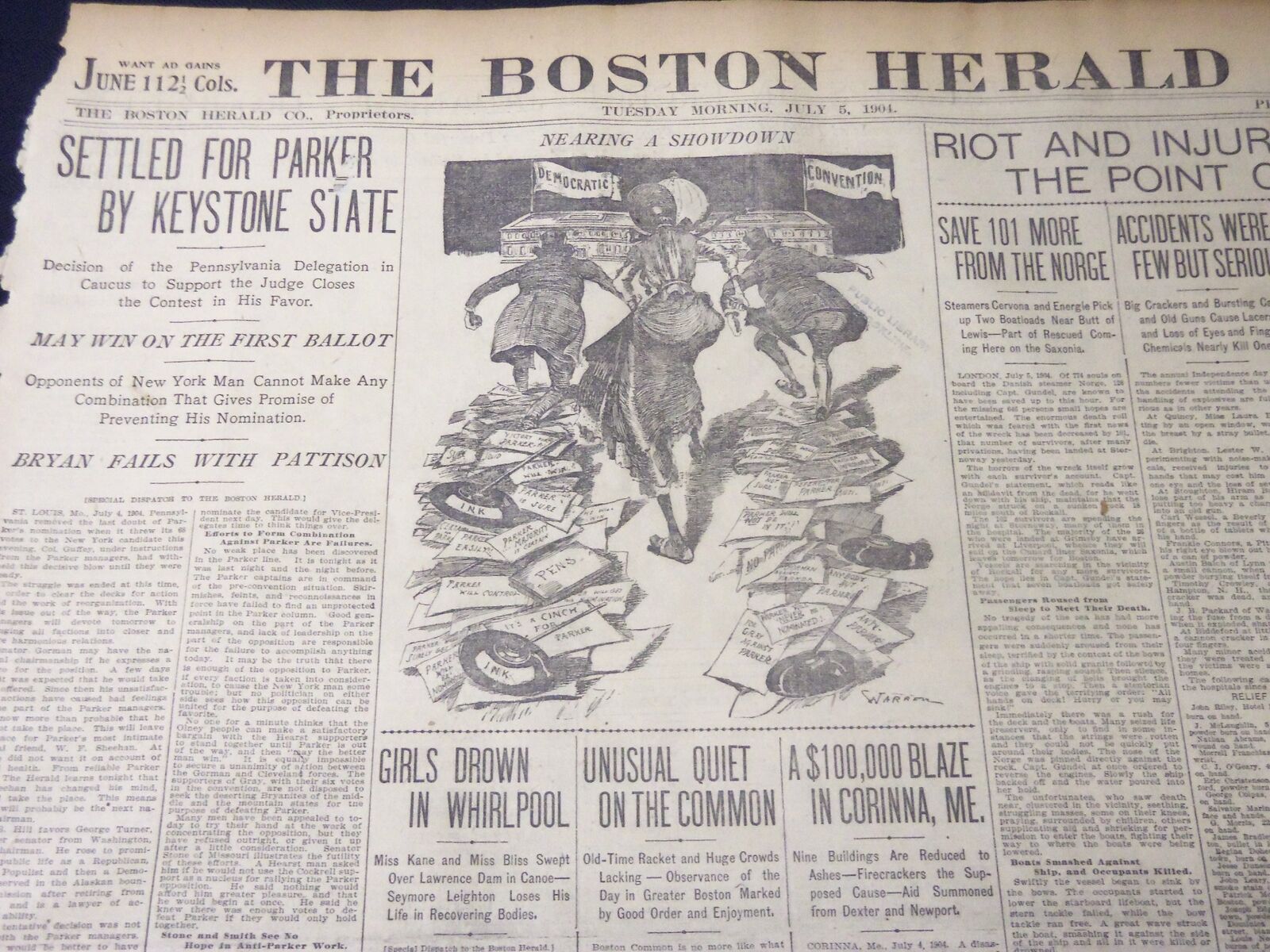 1904 JULY 5 THE BOSTON HERALD - SAVE 101 MORE FROM THE NORGE - BH 44