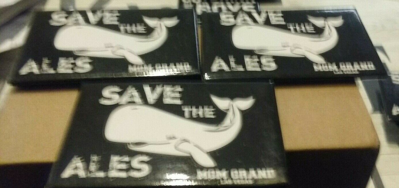 A SET OF 7  SAVE THE WHALES AND 5 OUT DRINK THE BOYS MAGNETS 
