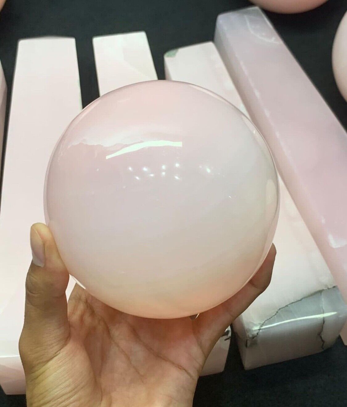Pink Mangano Calcite Sphere 1700gram