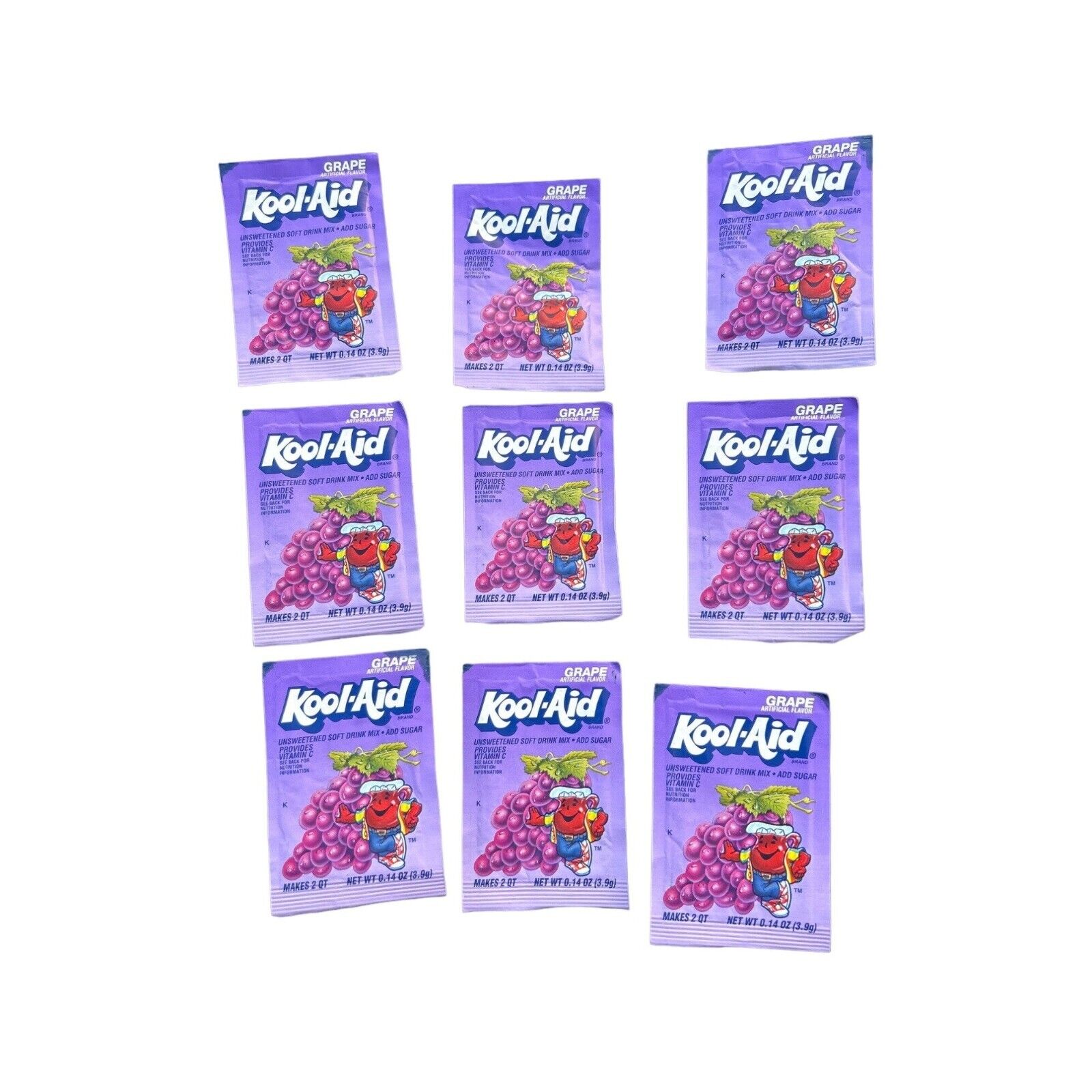 9 Packets Vintage Grape Kool-Aid