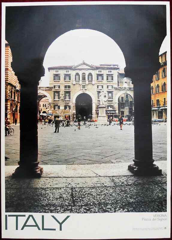 Original Poster Italy Verona Piazza dei Signori Square Veneto