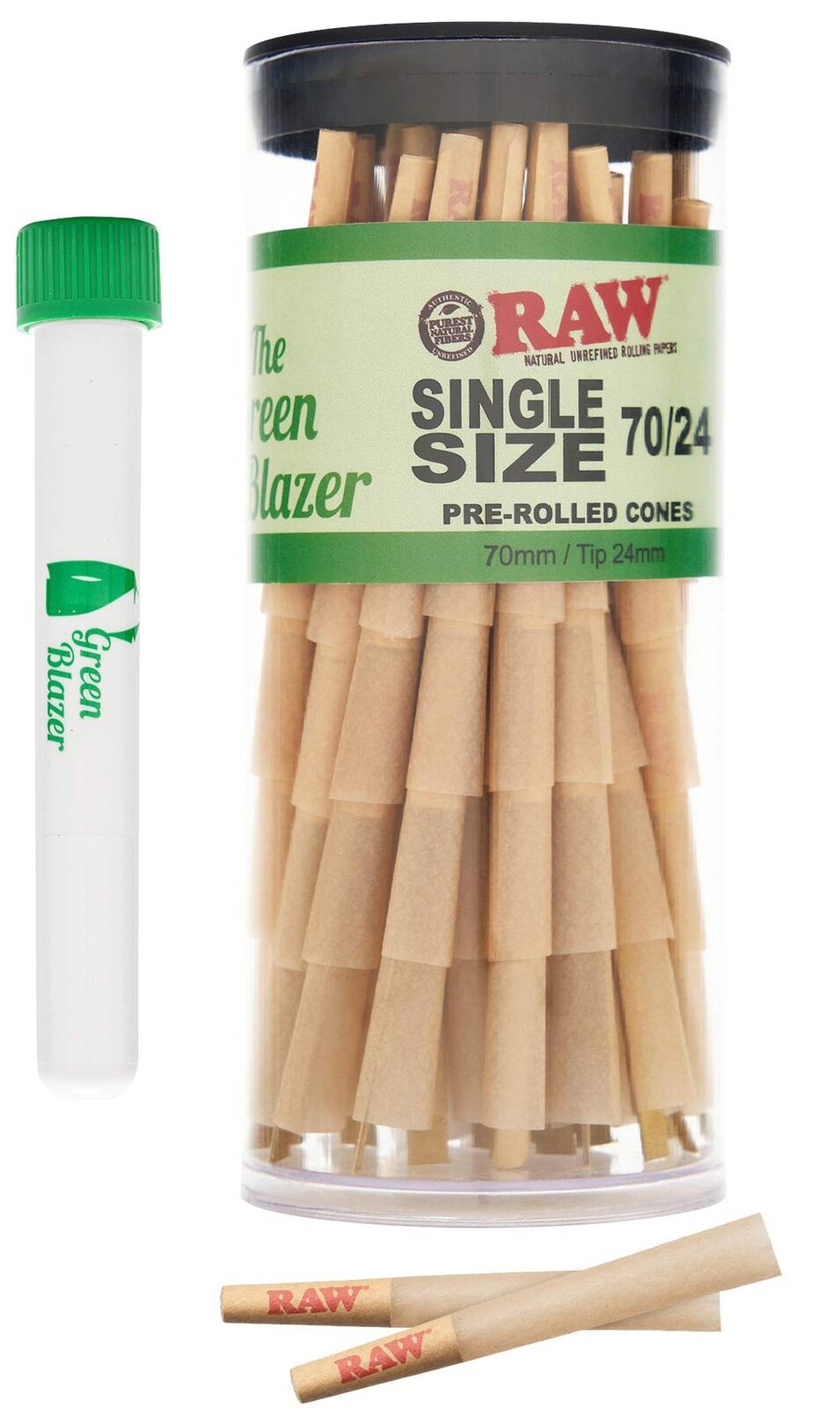 RAW Cones 70/24 Single Size Dogwalker - 100 Pack 