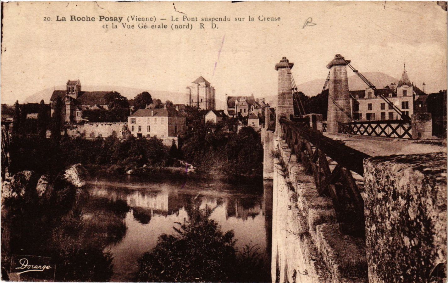 CPA La ROCHE-POSAY - Le Pont suspension sur la Creuse (365763)