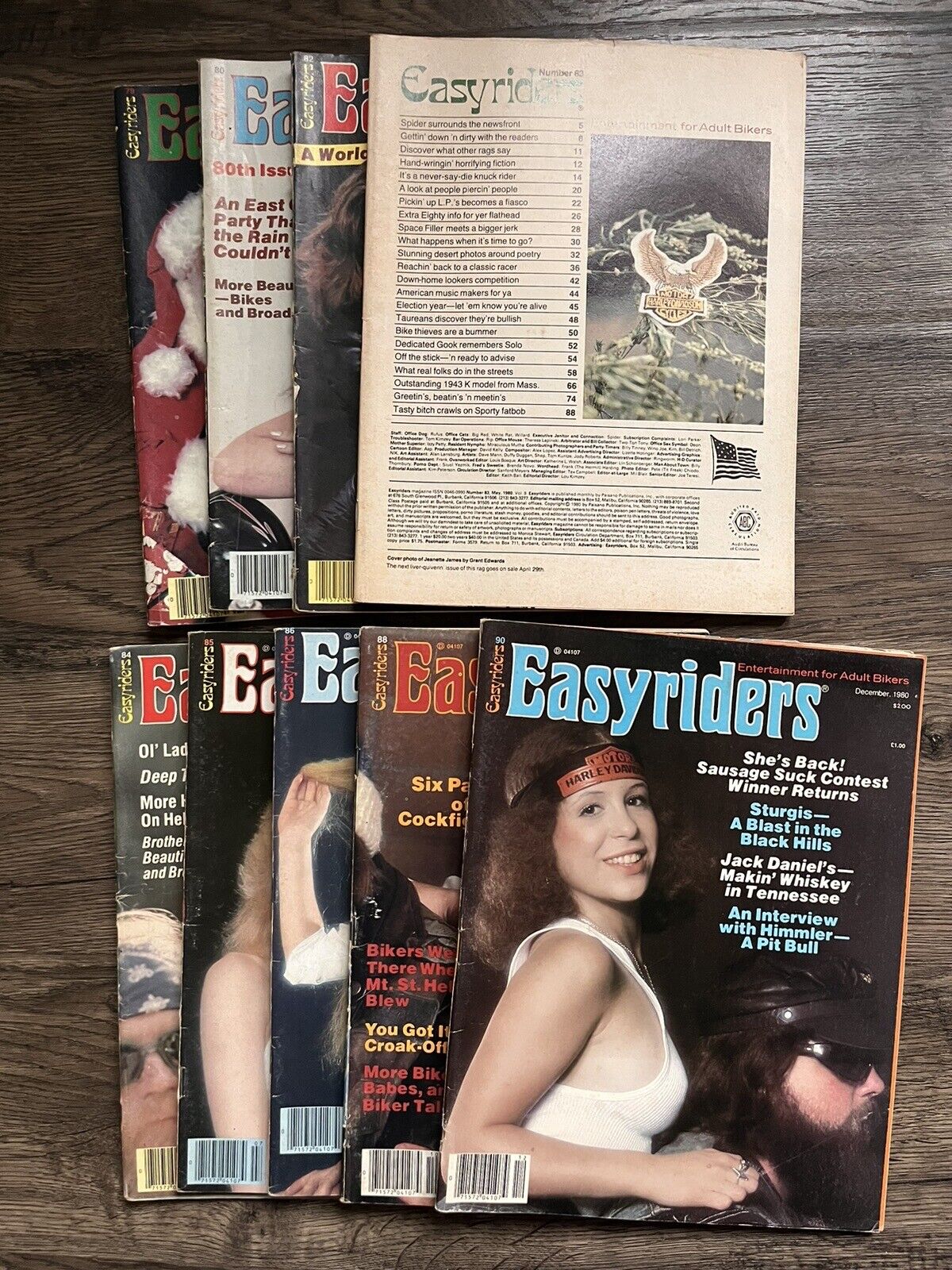 Vintage Easyriders Magazine 9 Issues 1980