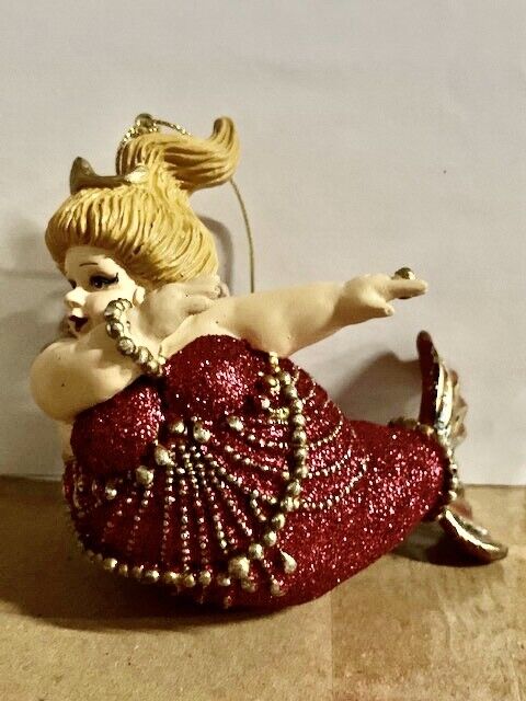 Katherine’s Collection swimming Mermaid ornament red retired 07-07063