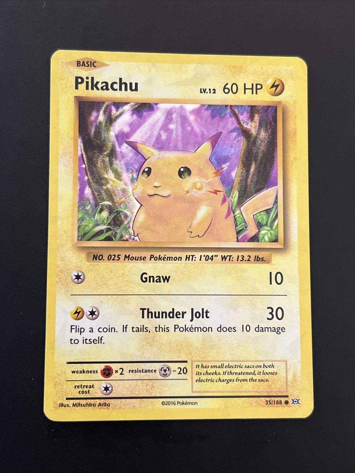 Pokemon Carte Rare Foil Cracked Ice Holo Shatter Eng Pikachu 35/108 Evolution