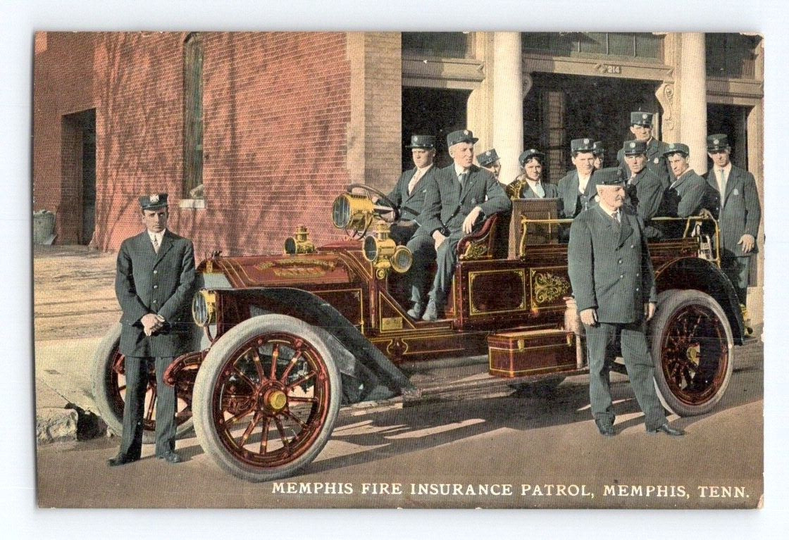 1910. MEMPHIS, TENN. FIRE INSURANCE PATROL. FIREMEN. POSTCARD ST7