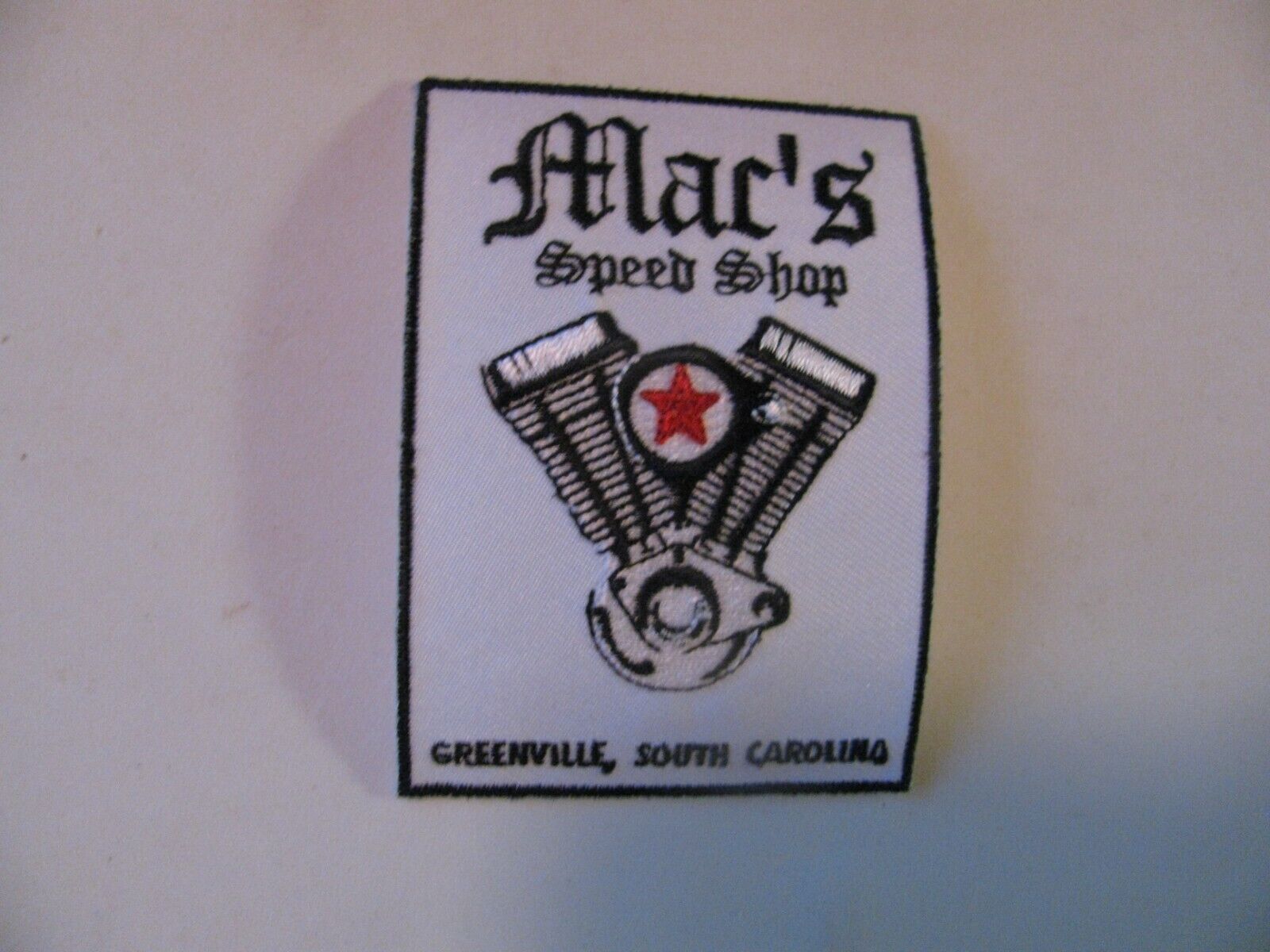 Motorcycle Patch  Mac's Speed Shop   Greenville SC   NOS New Stock 