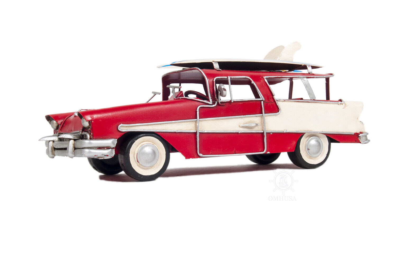 1957 Ford Country Squire Station Wagon Red iron Model Car