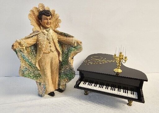 Vintage Collectible Aldon Liberace Figurine  With Piano Music Box 1049 of 10000