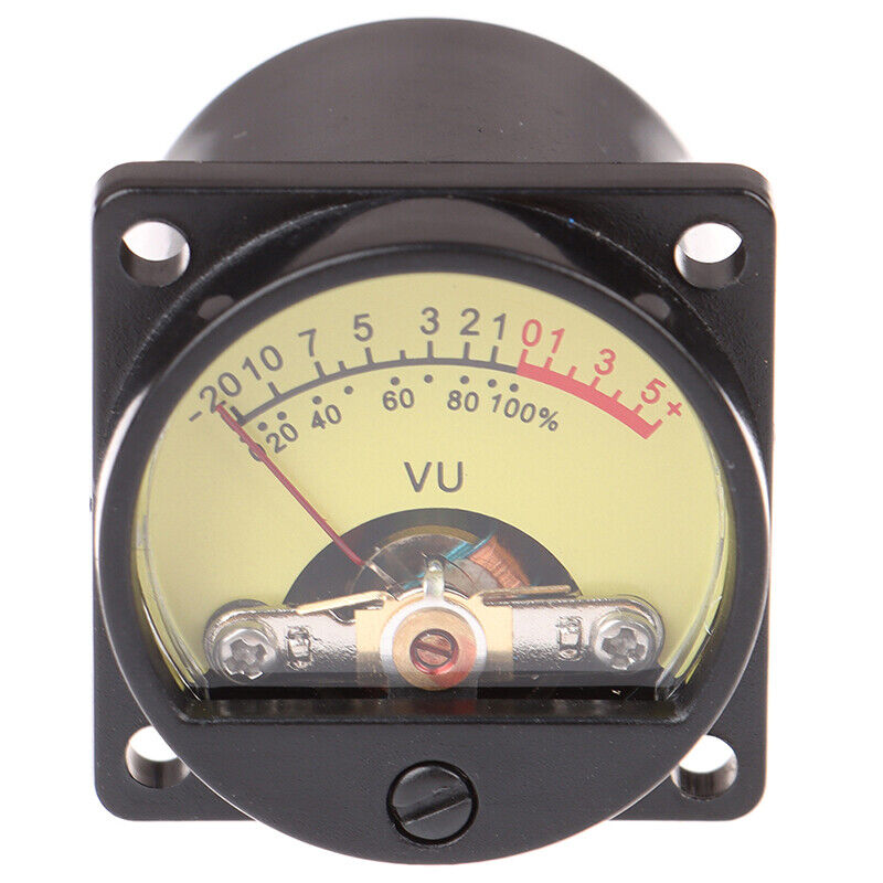 1Pc Panel VU Meter 6-12V Bulb Warm Back Light Recording Audio Level Amp Me_ND HL