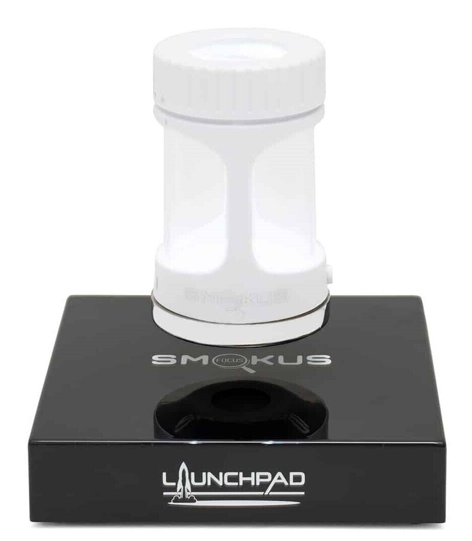 Smokus Focus Launch pad - Levitating LED Flower Storage Display Limited Edition