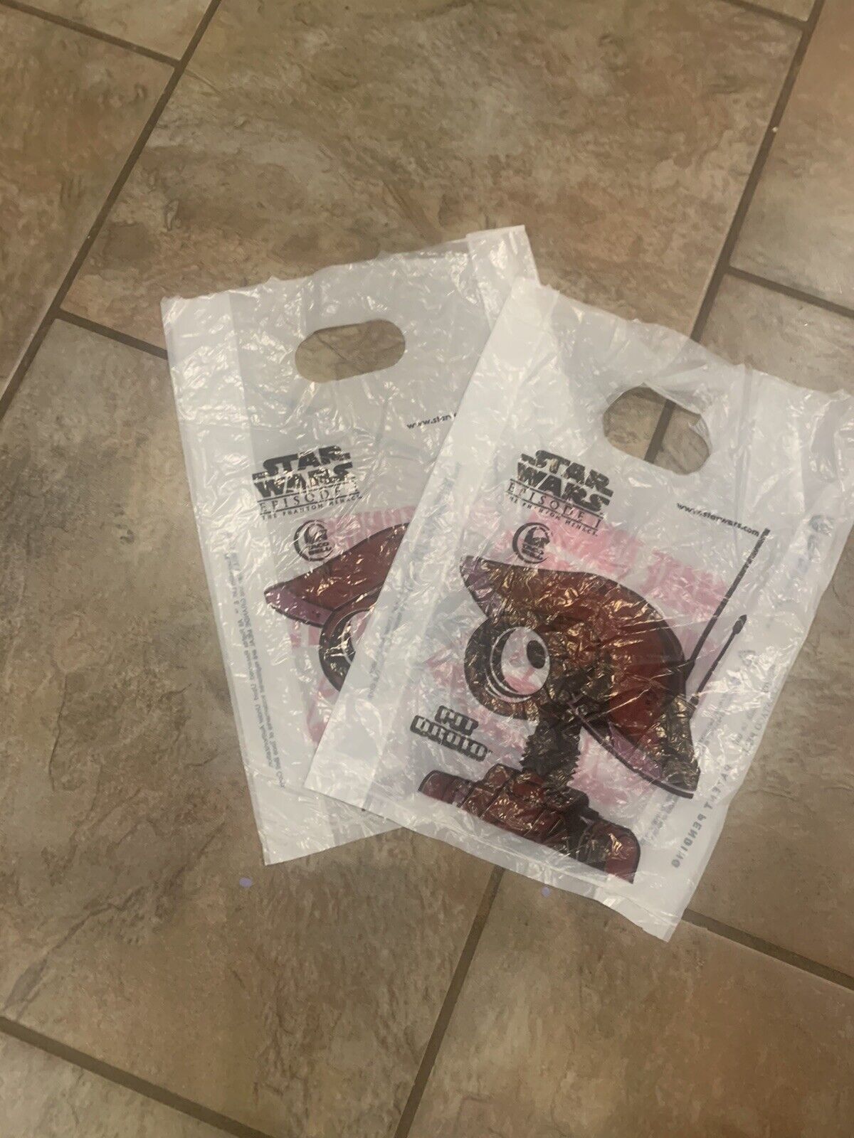 New Taco Bell Star Wars Poly bags Pit Droid 1999