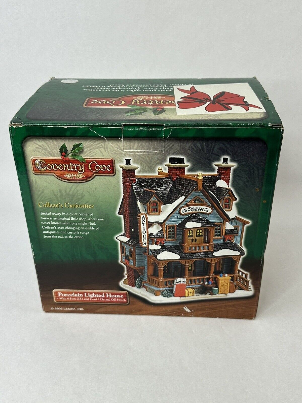 Lemax Coventry Cove  Porcelain Lighted House “Colleen’s Curiosities” 2002 NEW